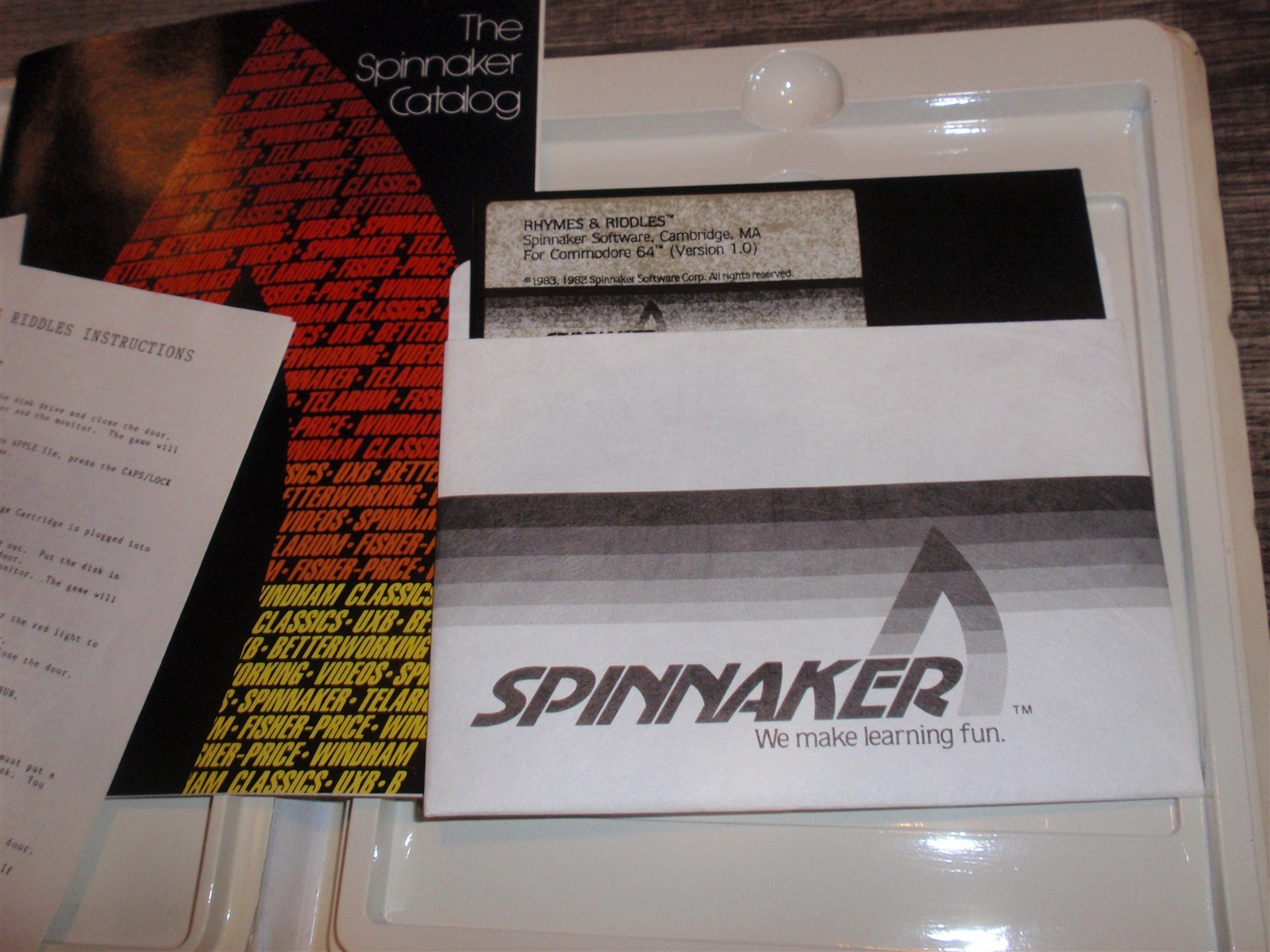Rhymes & Riddles 1982 Spinnaker Game In Box 5.25" Floppy Disk for Commodore 64
