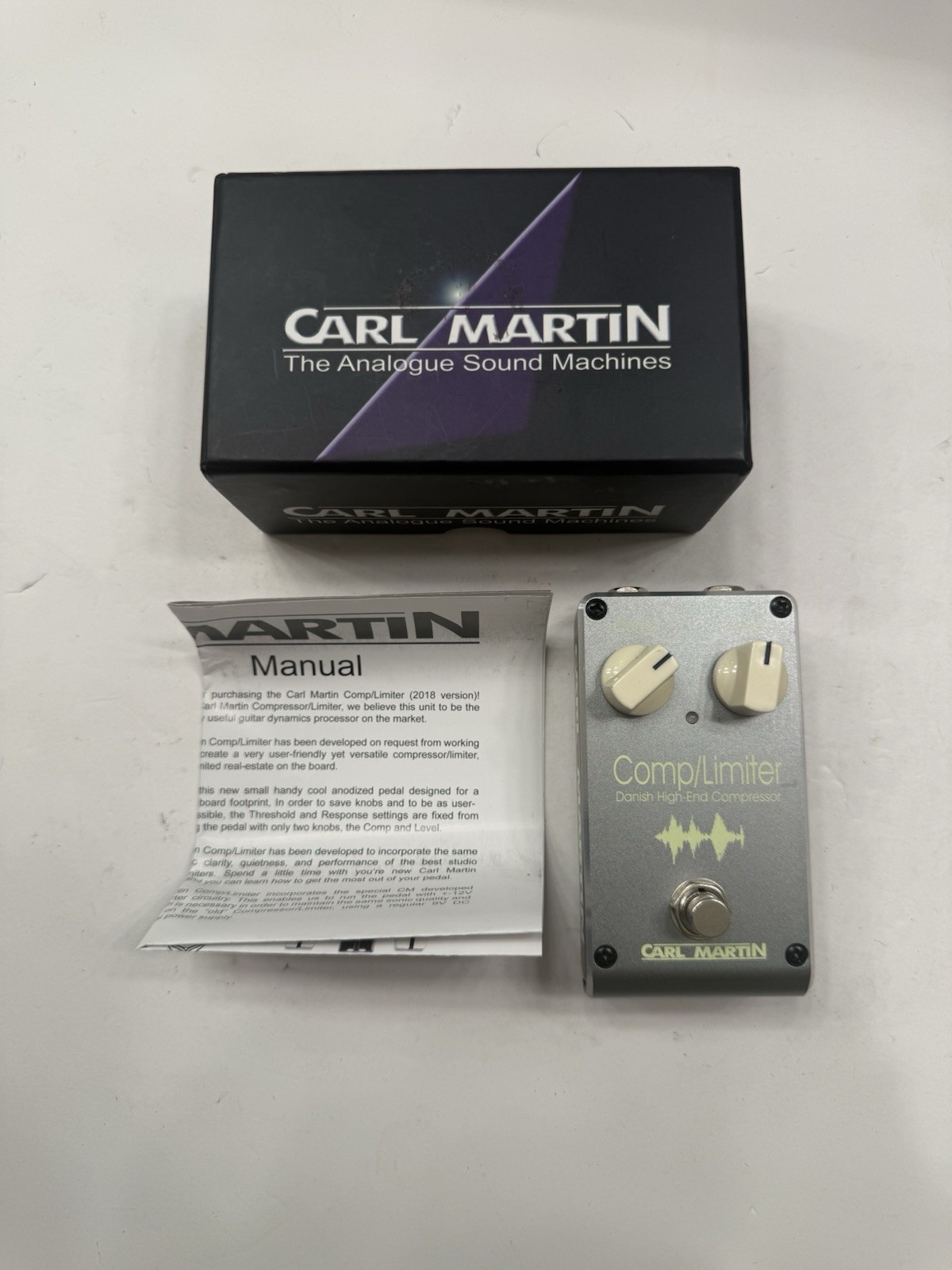 Carl Martin Comp / Limiter Danish High End Compressor Guitar Effect Pedal + Box