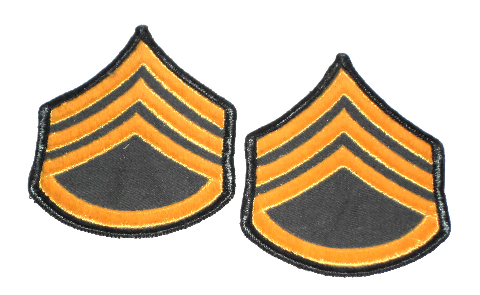 US Army SSG E6 Staff Sergeant Class A Sleeve Patch Chevron 1 Pair Male Sew On