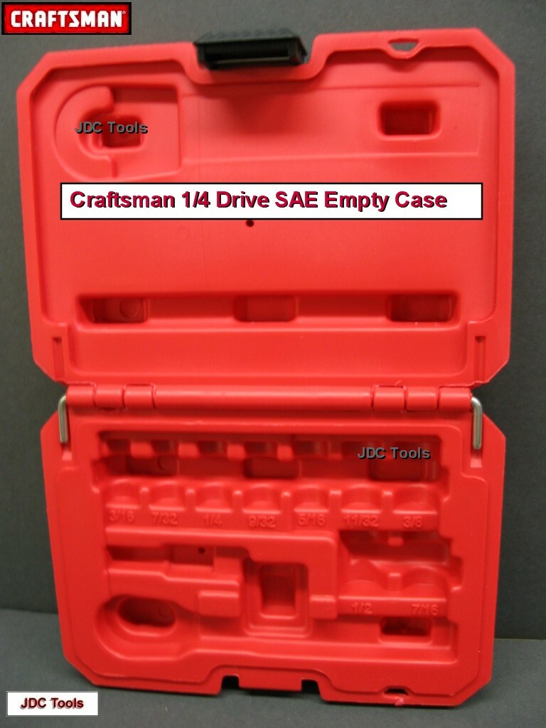 Craftsman 1/4 Drive Empty Socket Cases - SAE, MM or Both - Your Choice