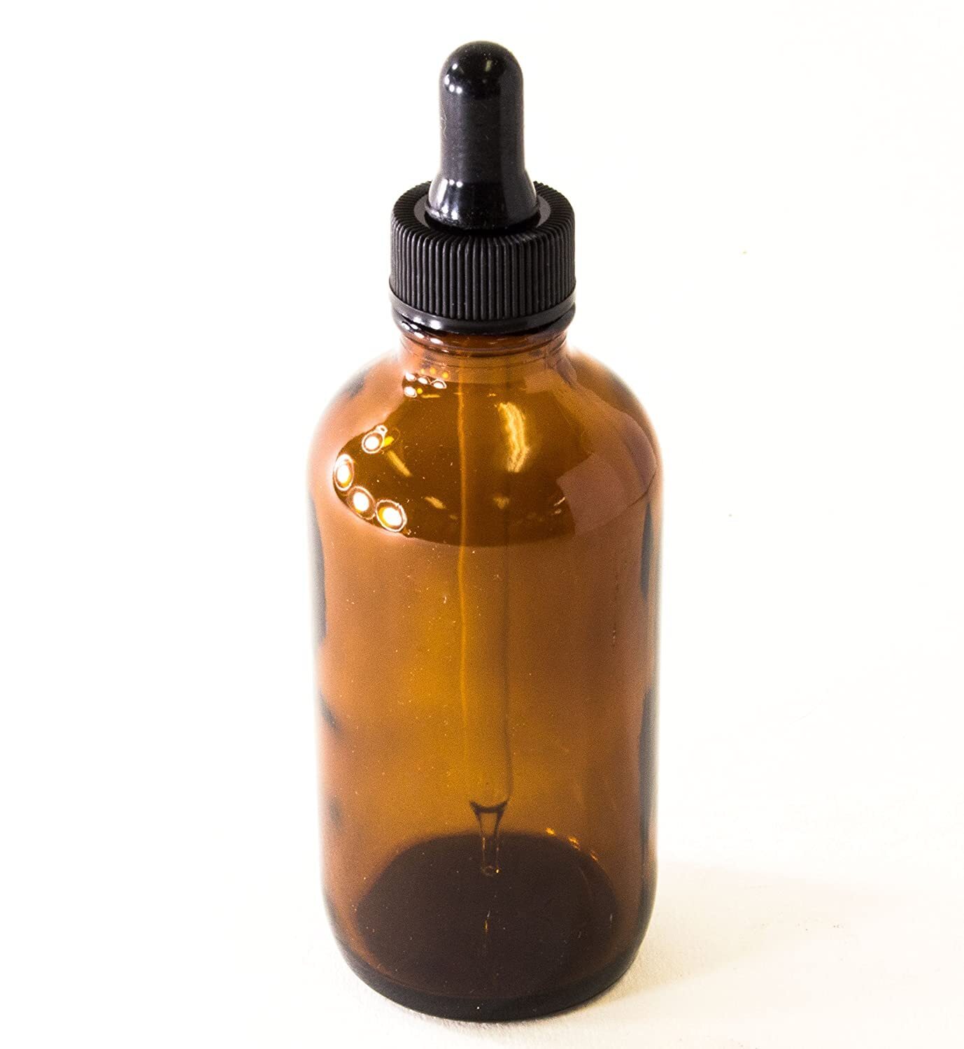 Amber Glass Bottles With Glass Droppers - 2 Each - 4 Oz Capacity