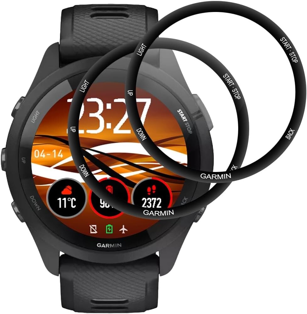 2x 3D protective glass for Garmin Forerunner 265 bulletproof film full screen curved