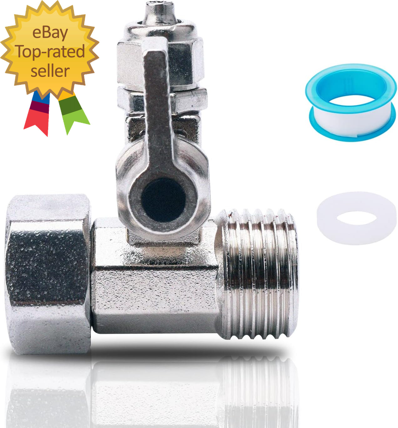 Feed Water Adapter- 1/2 Inch Compression and 1/4 Inch O.D Compression Angle Stop