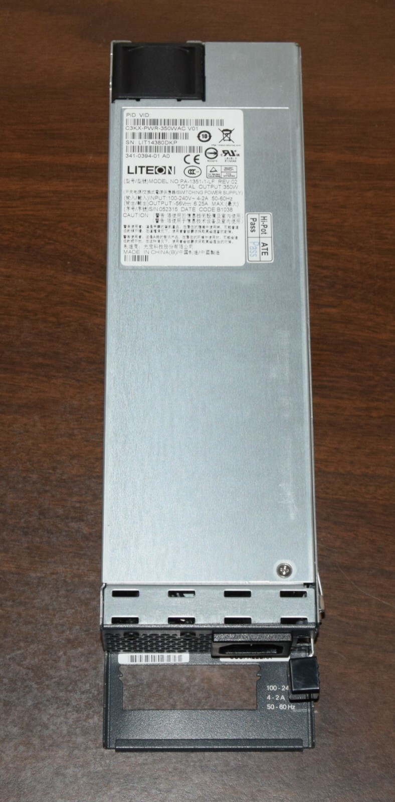 Cisco C3KX-PWR-350WAC Power Supply for 3560X series WS-C3560X-24T WS-C3560X-48T
