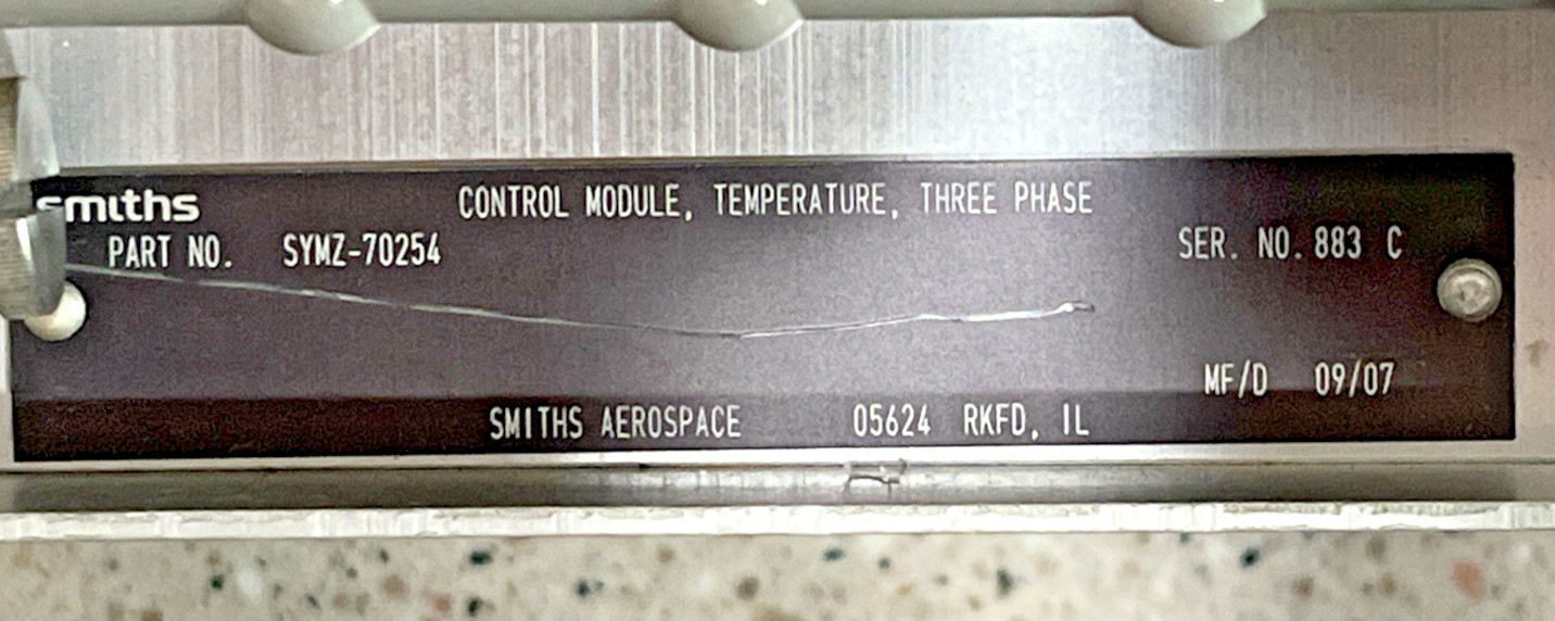 Smiths Aerospace SYMZ-70254 Control Module, Temperature 3 Phase 5961-01-504-9328