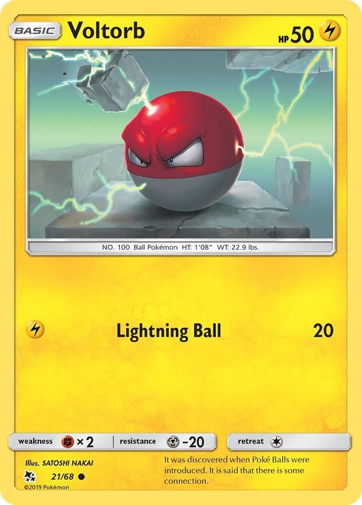 Voltorb 21/68 Common Hidden Fates NM