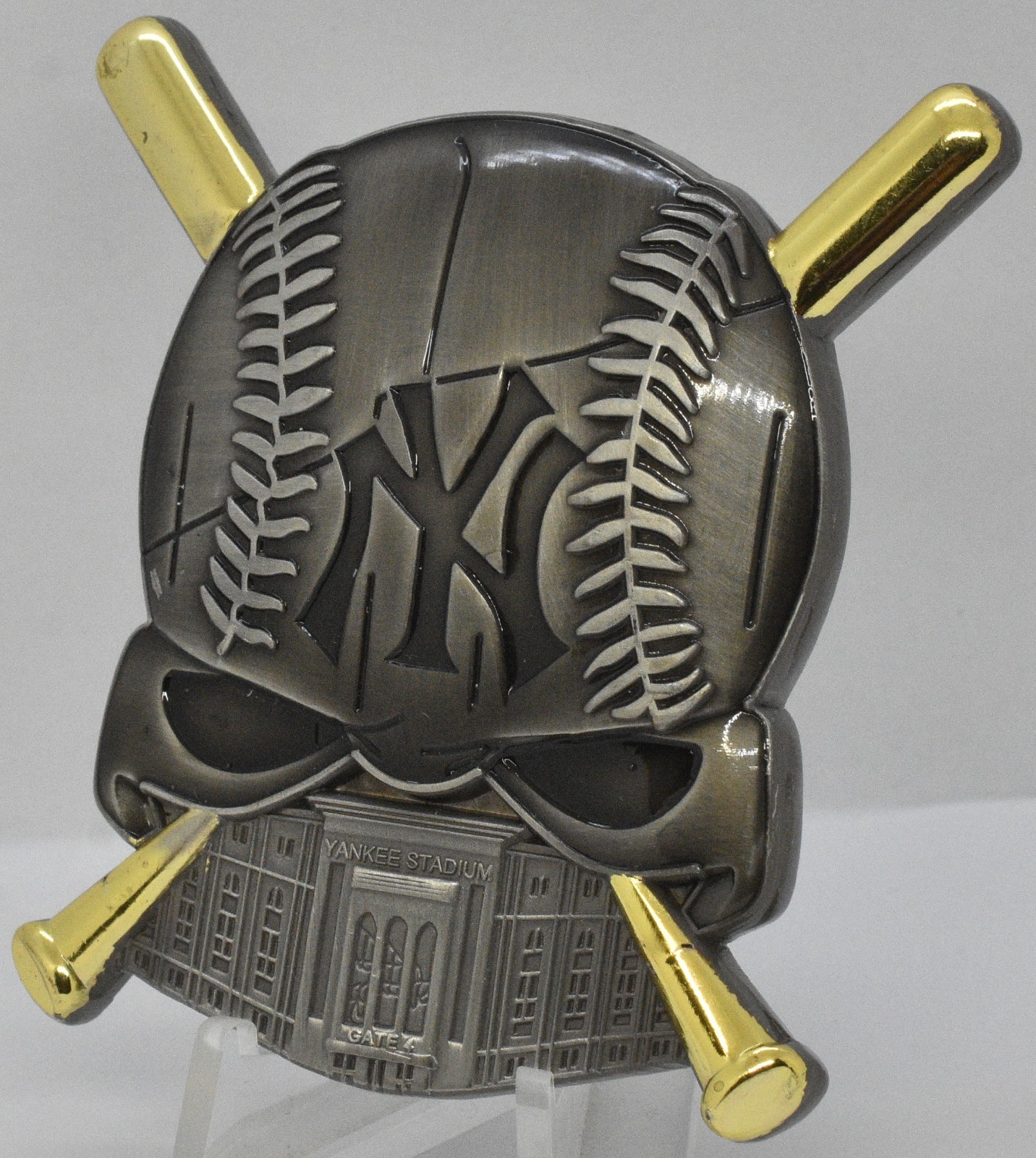 NYPD Skull Yankee Stadium Detail Challenge Coin
