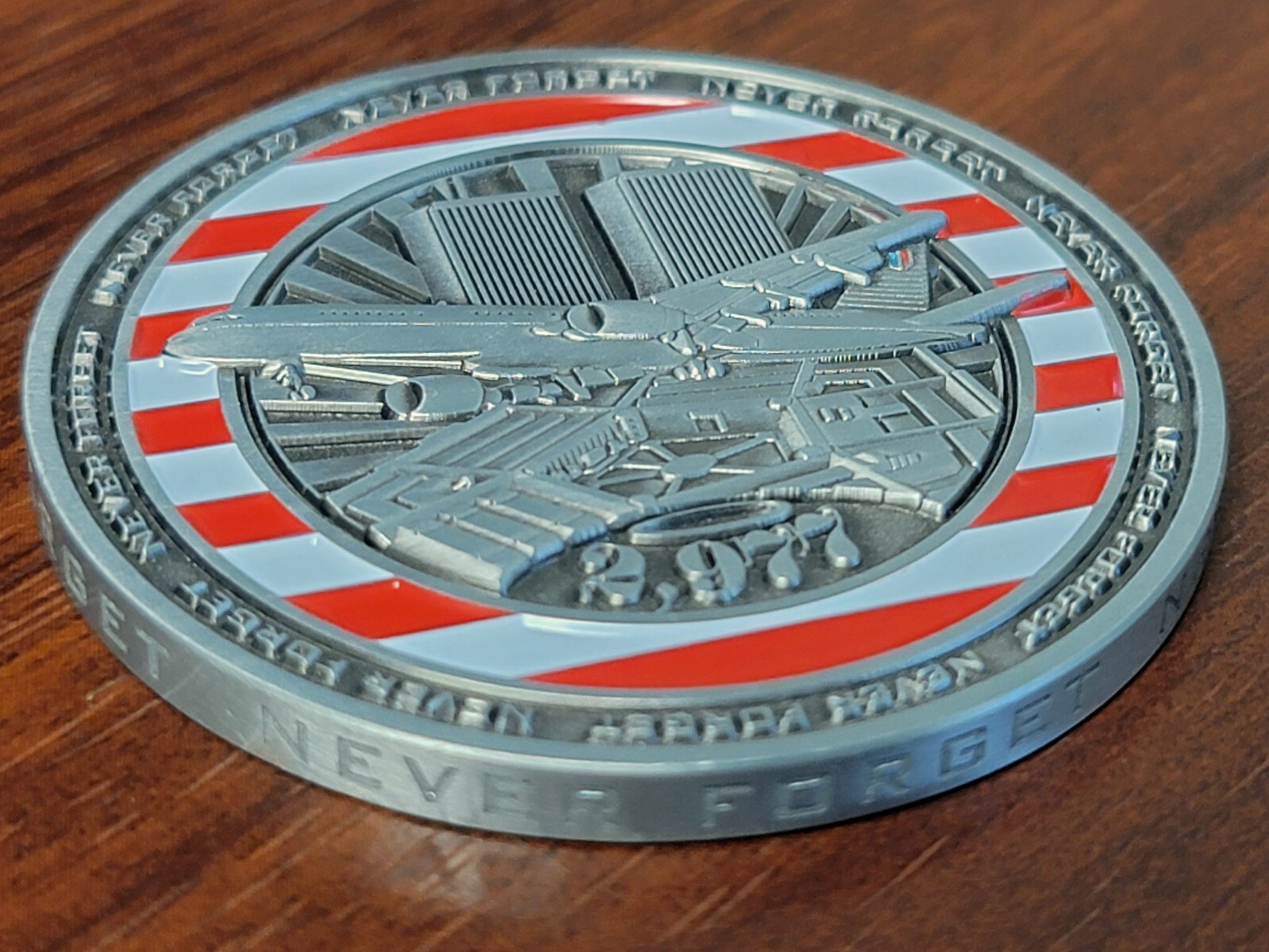 September 11th 20 Year Commemorative Challenge Coin - Never Forget