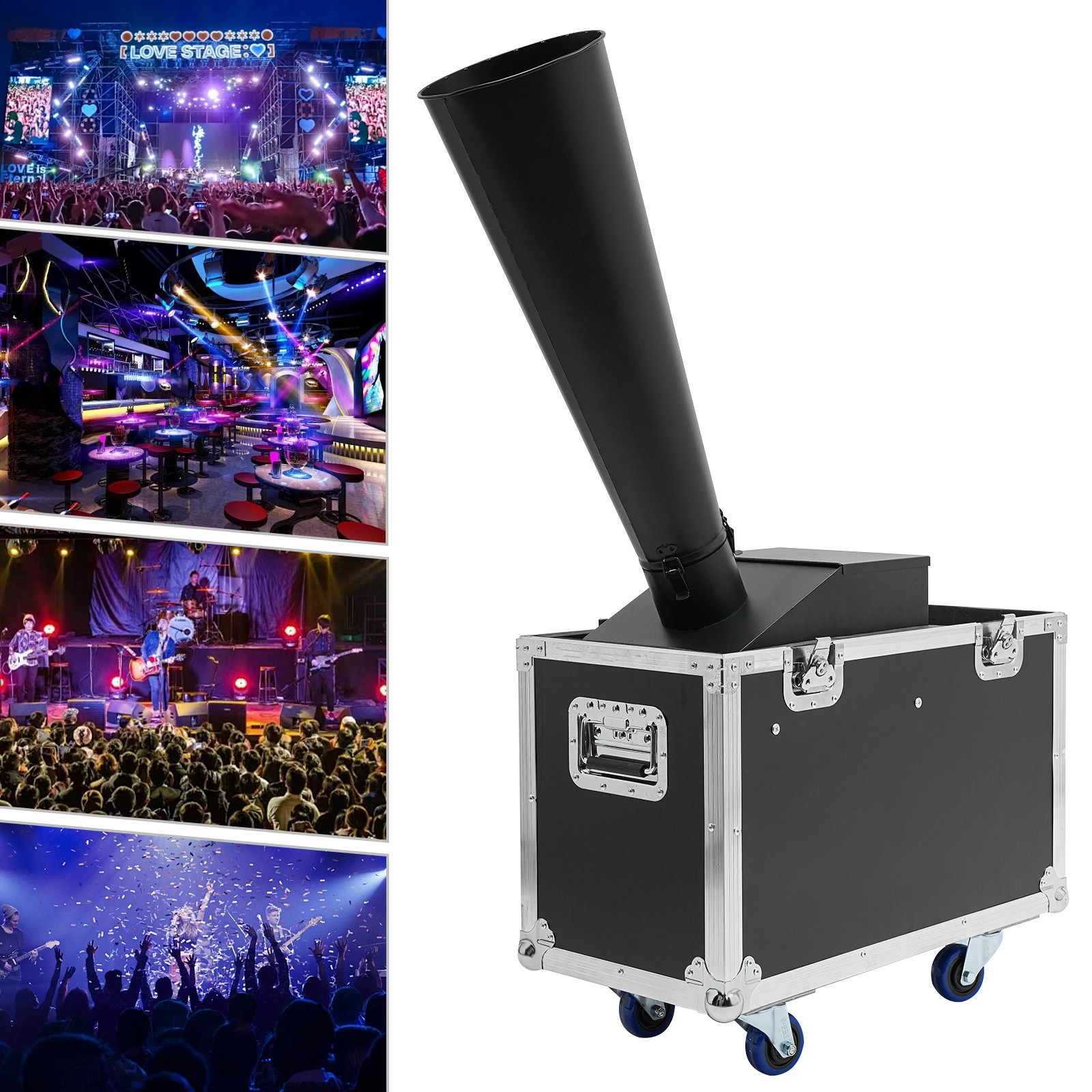 DMX CO2 Confetti Machine with Flight Case Confetti Blaster Jet 19.68 ft