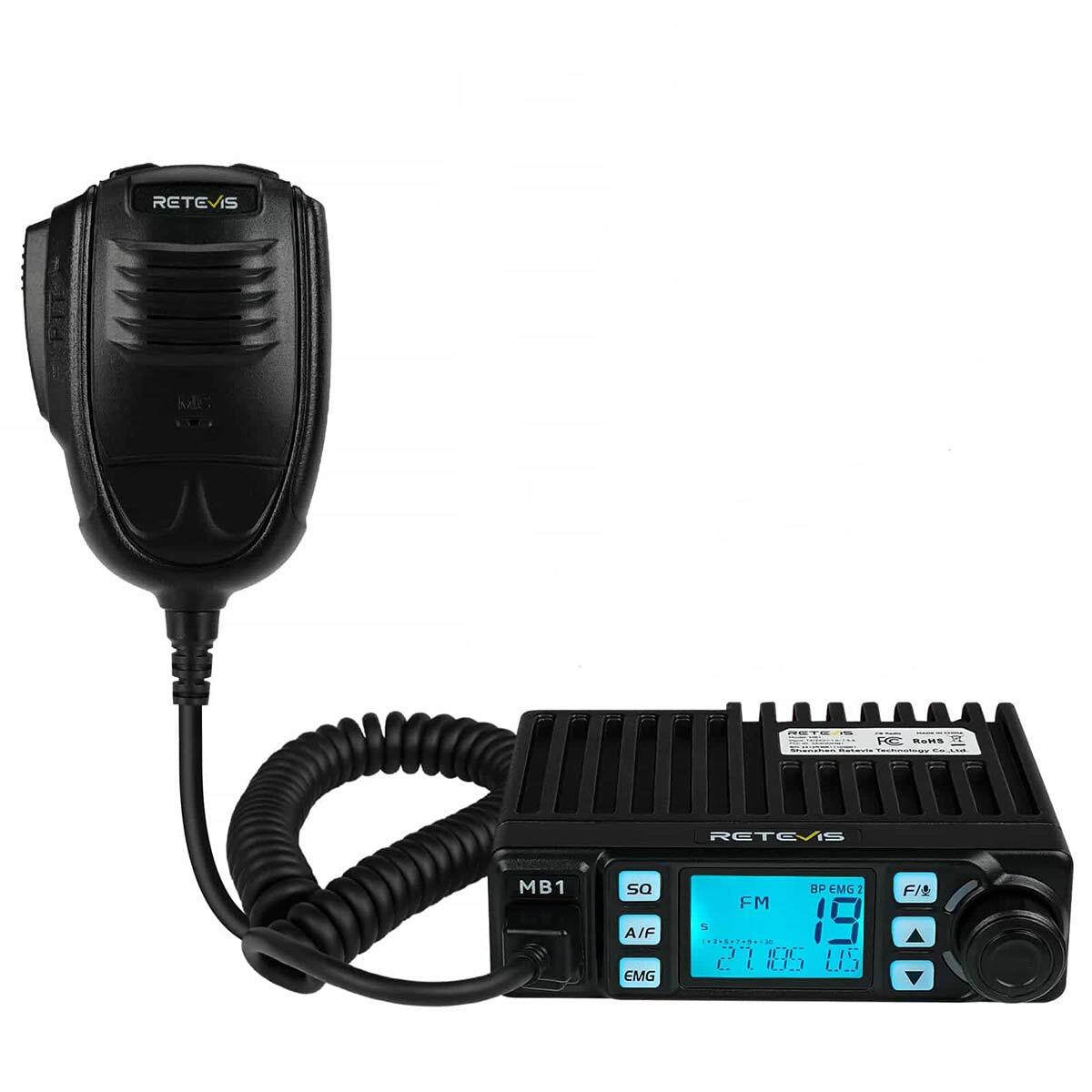 Retevis MB1/MB2 CB Radio Dual-Mode AM/FM,12V/24V,4W,40 Channel Portable Radio