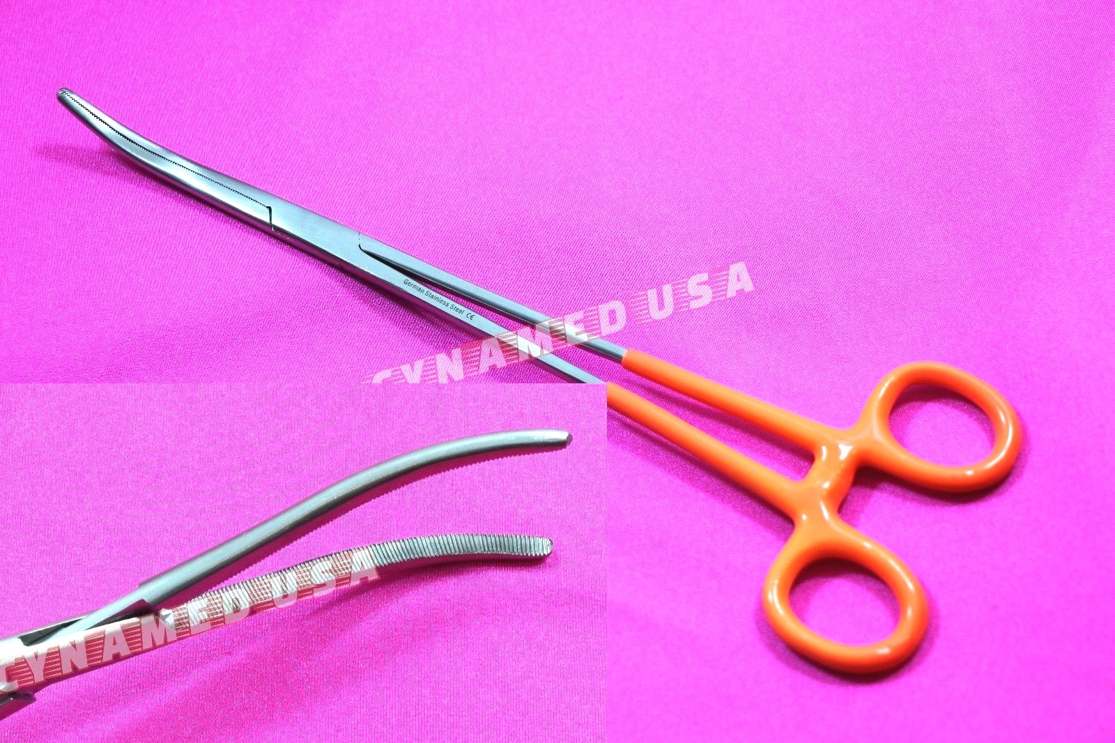 German Grade 10" Hemostat Forceps LOCKING CLAMP CURVED Jaw Surgical Instrument