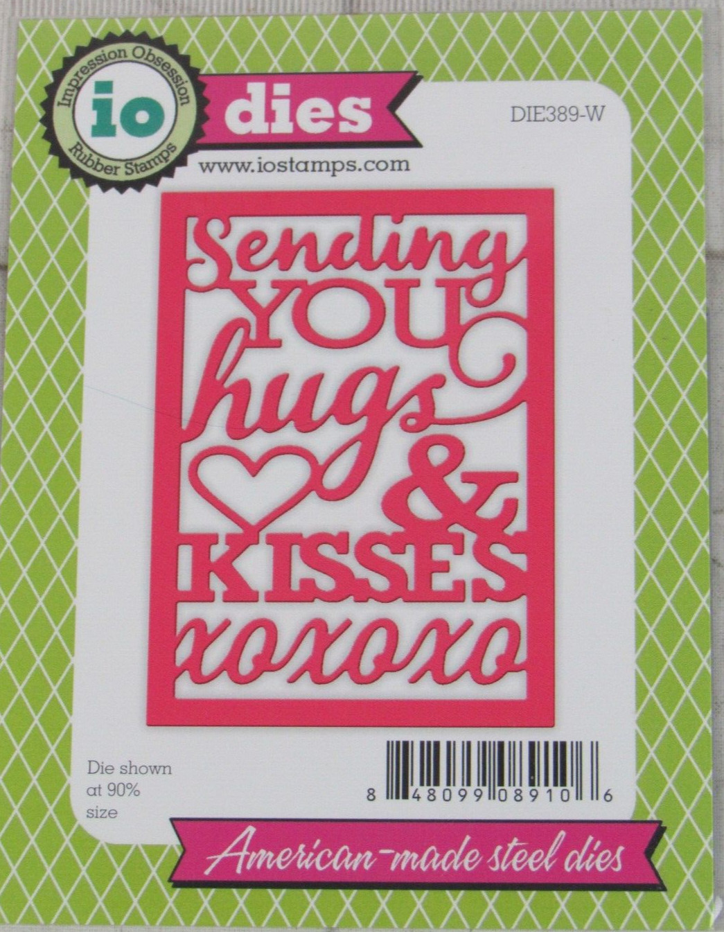 Impression Obsession Sending Hugs Word Block Die Cut, DIE389-W