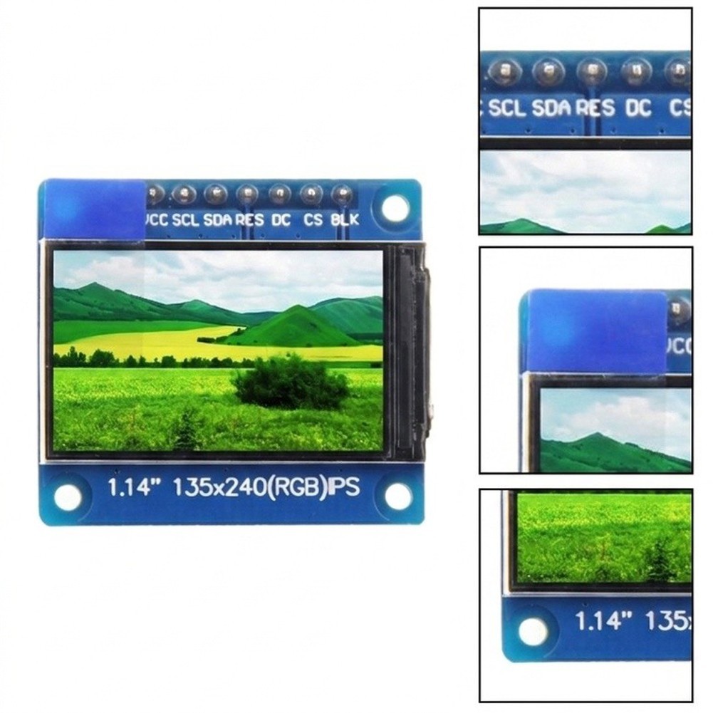 1.14 inch For SPI IPS Display Module Black Housing 30.4x28mm Dimensions