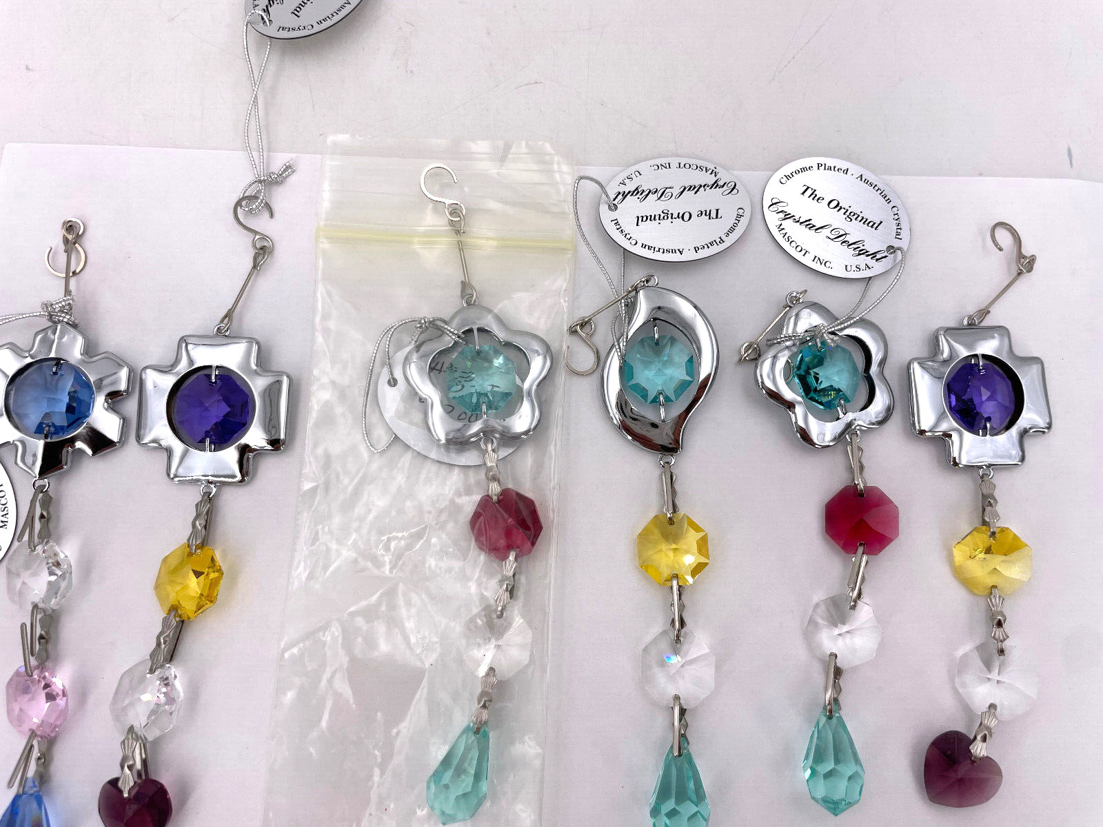 Lot of 6 Mascot Crystal Delight Austrian Crystal Sun Catchers #H218