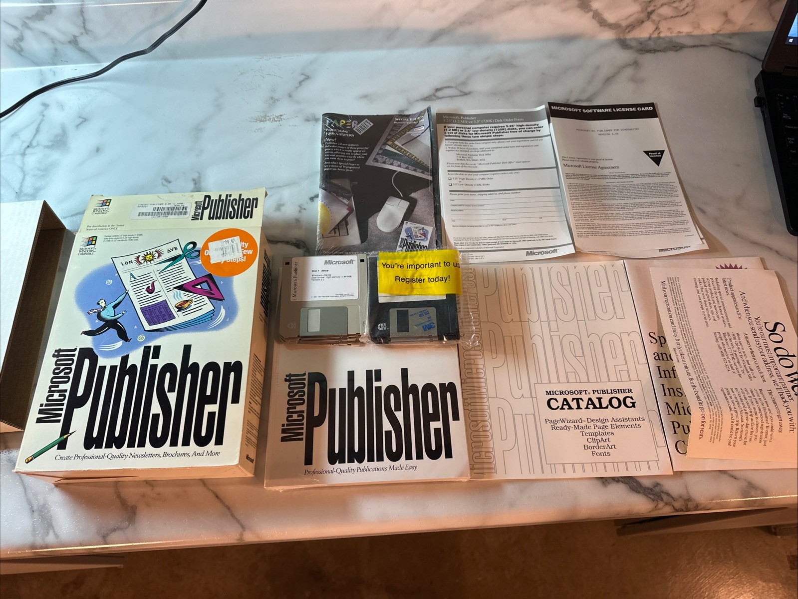 Vintage Microsoft Publisher 2.0 (1993) 3.5" Floppy Disks