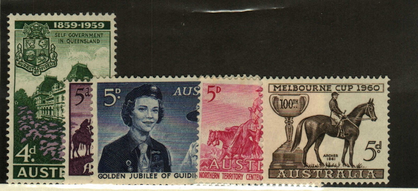 Australia #333-337 MNH horse