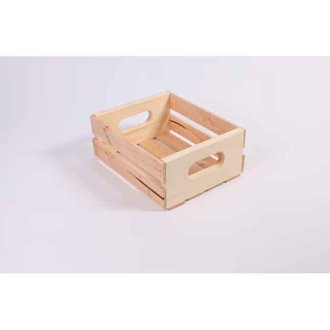 Style Selections Medium Natural Wood Stackable Bin