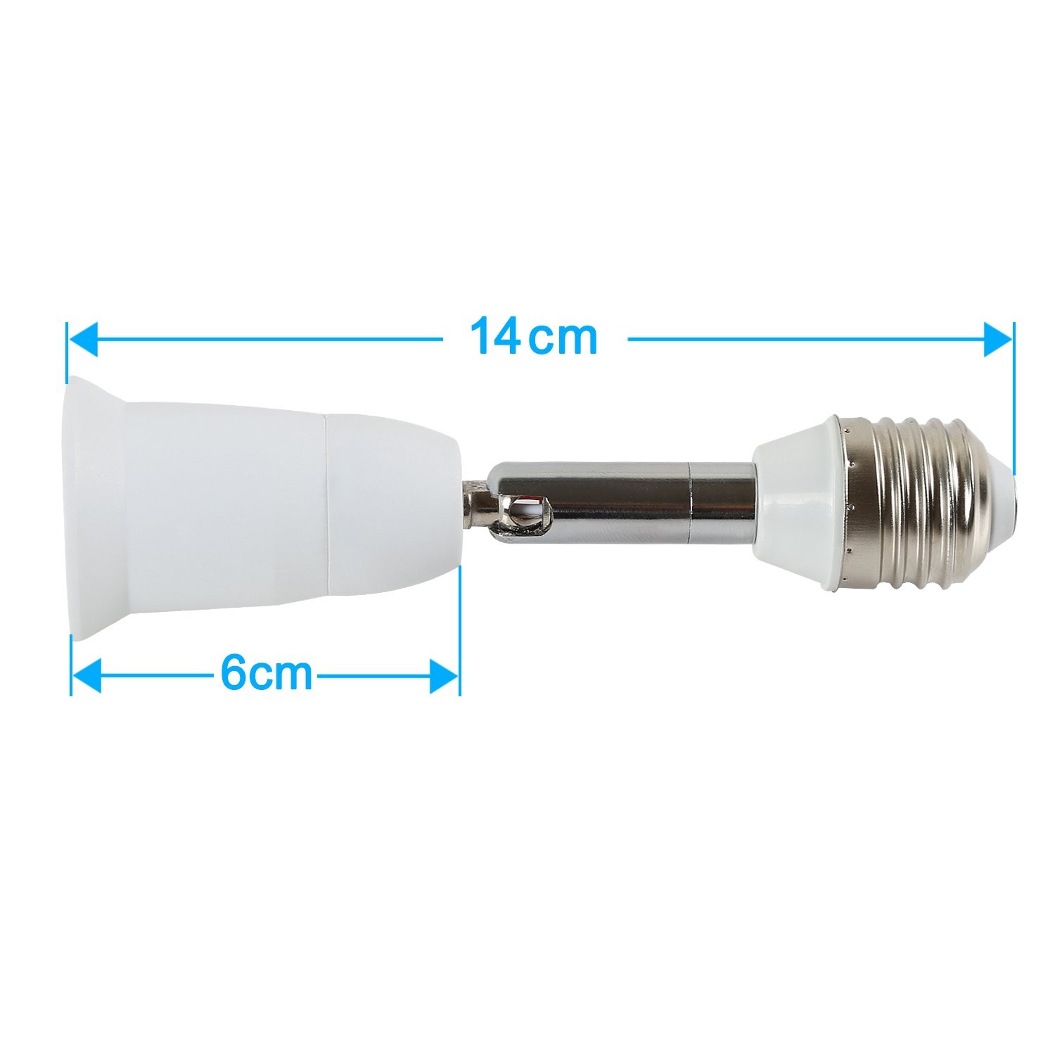 ELECTOP Light Socket Extender 90 Degree Bending E27 to Bulb Base Lamp...