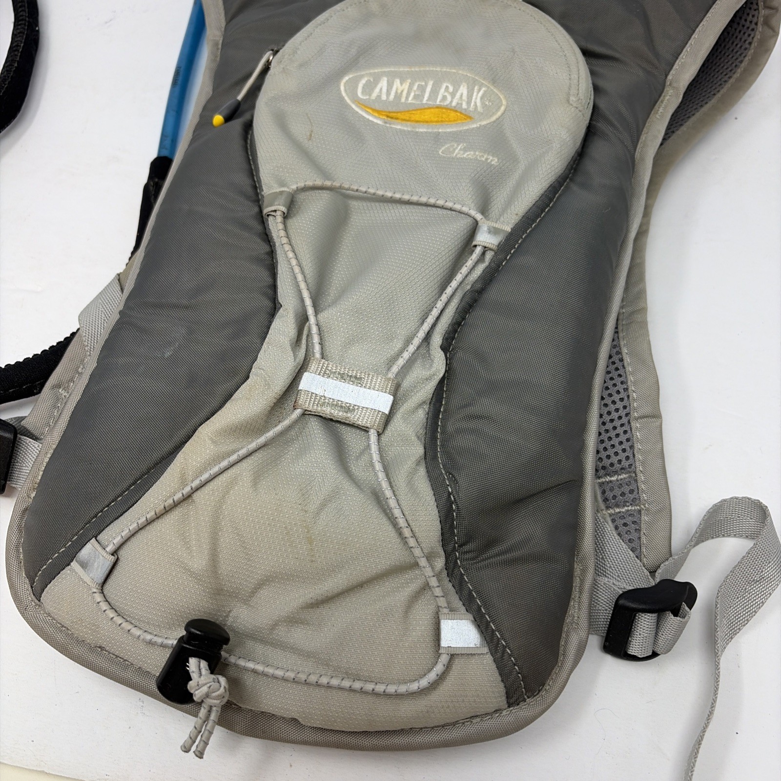 CamelBak CHARM Hydration Pack Outdoor Hiking Backpack Gray Tan Straw No Bladder