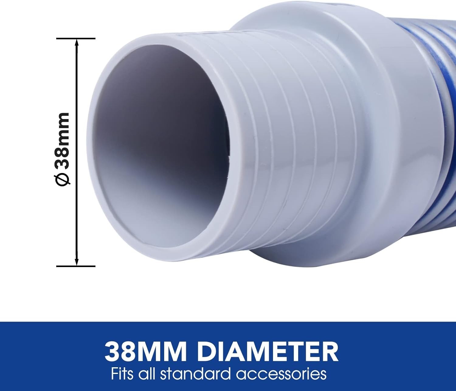 Complete 8-Piece Replacement Pool Hose - 1.5” Diameter for Effortless Cleaning