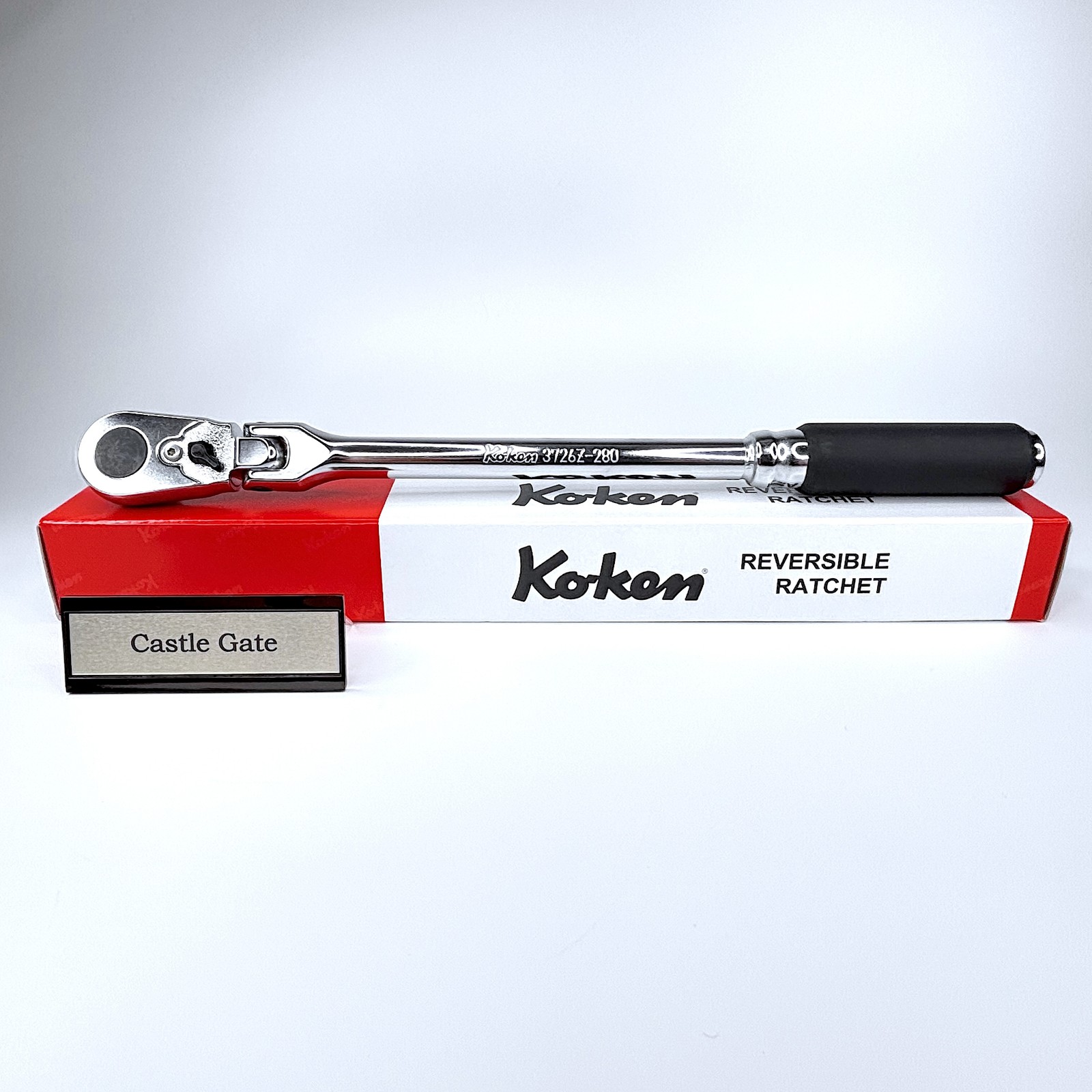 Ko-ken 3726Z-280 Z-EAL Long Reversible Flex Ratchet 3/8 in 9.5mm Drive 72 Teeth