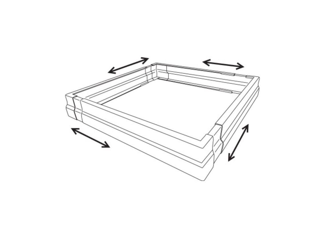 Adjustable Pallet Guard 6" H X 28" W X 28" L Black Large Plastic Black, 1PC