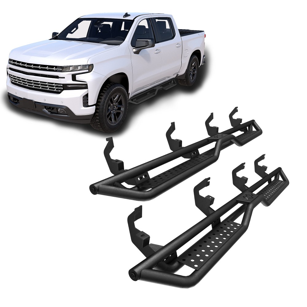 Running Boards Nerf Bars For 2019-2026Chevy Silverado/GMC Sierra 1500 Crew Cab