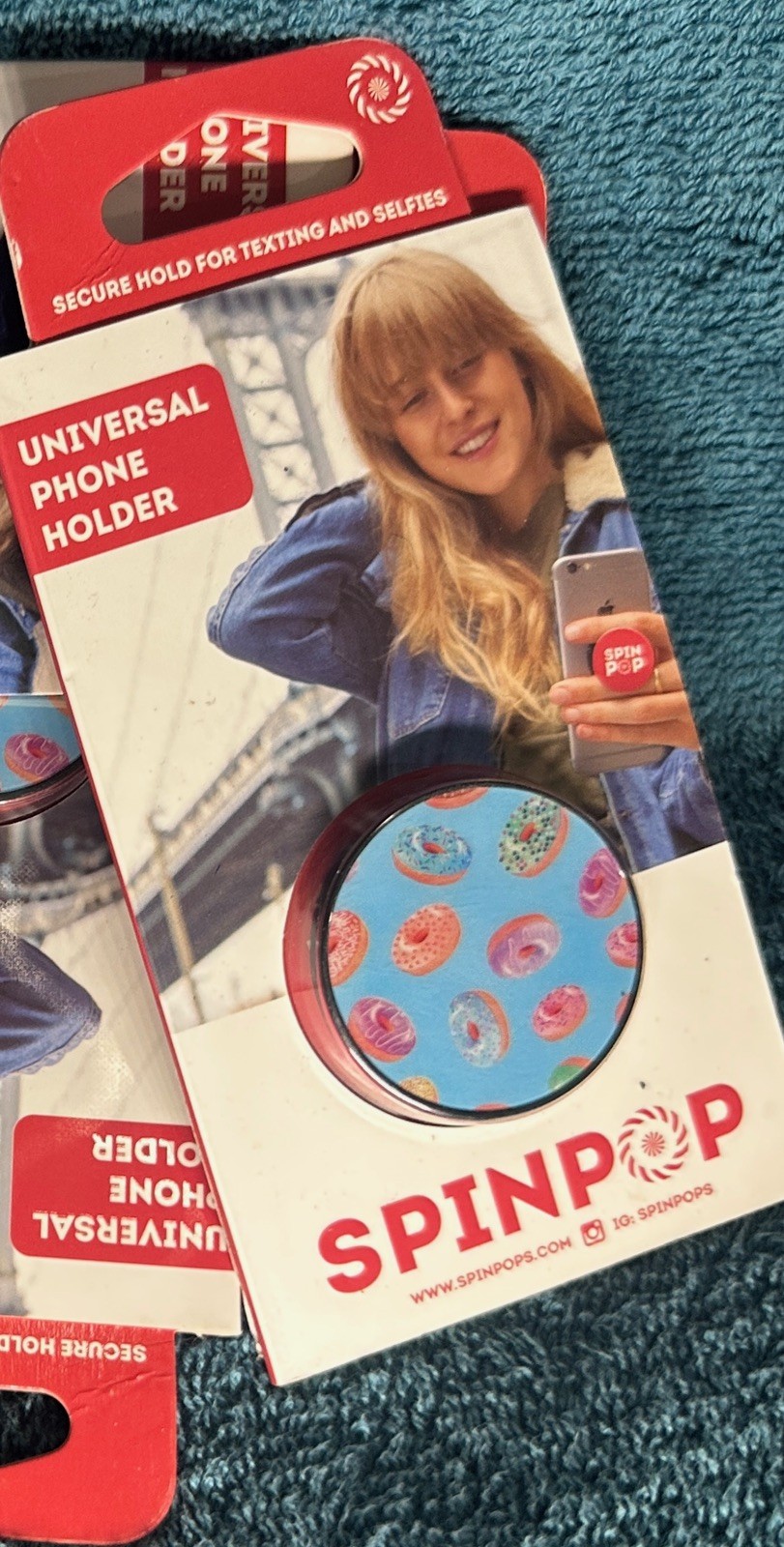 SpinPop Universal Phone Holder Donuts New In Pack
