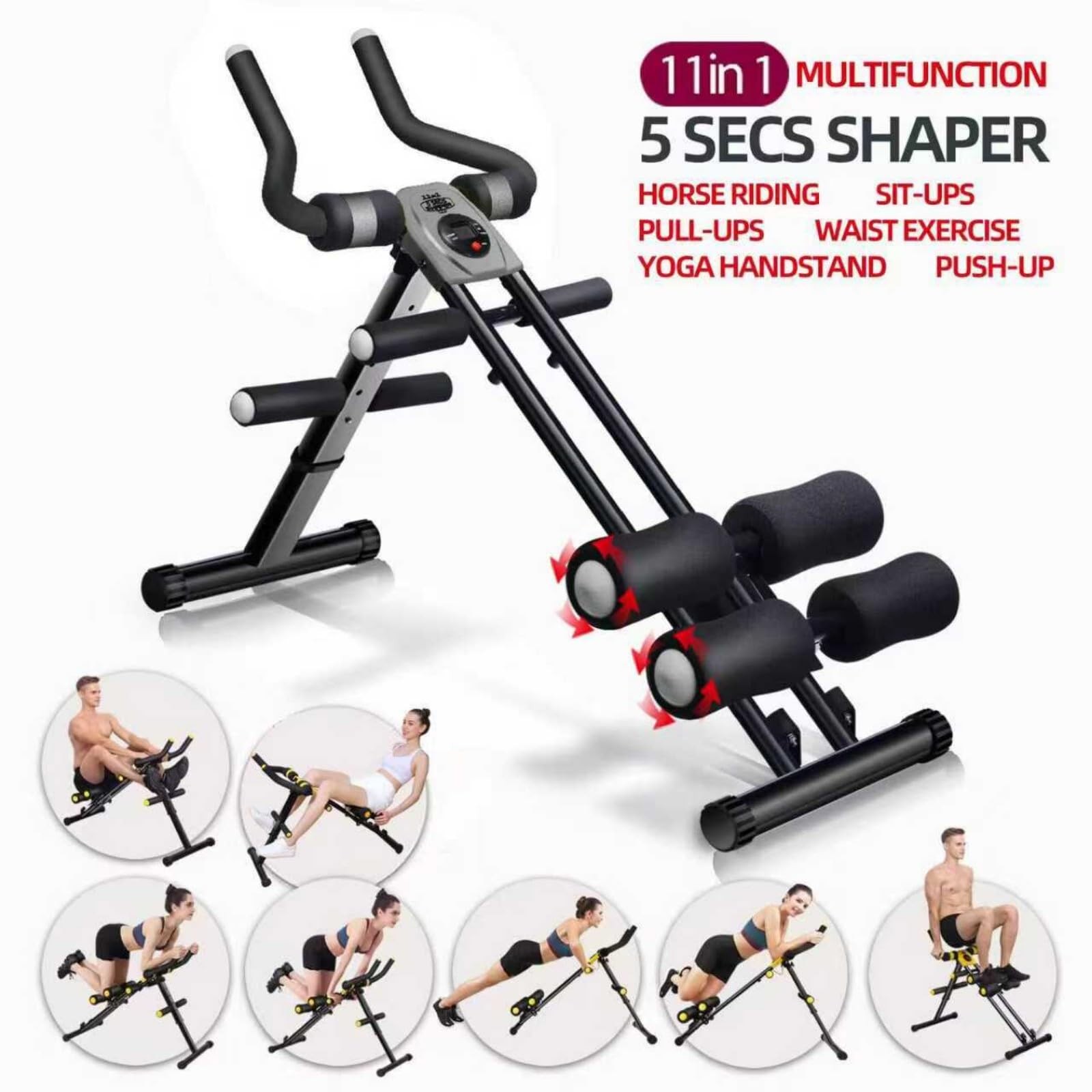 Magic Bb Foldable Ab Workout Machine For Home Gym Adjustable Core Waist Trainer
