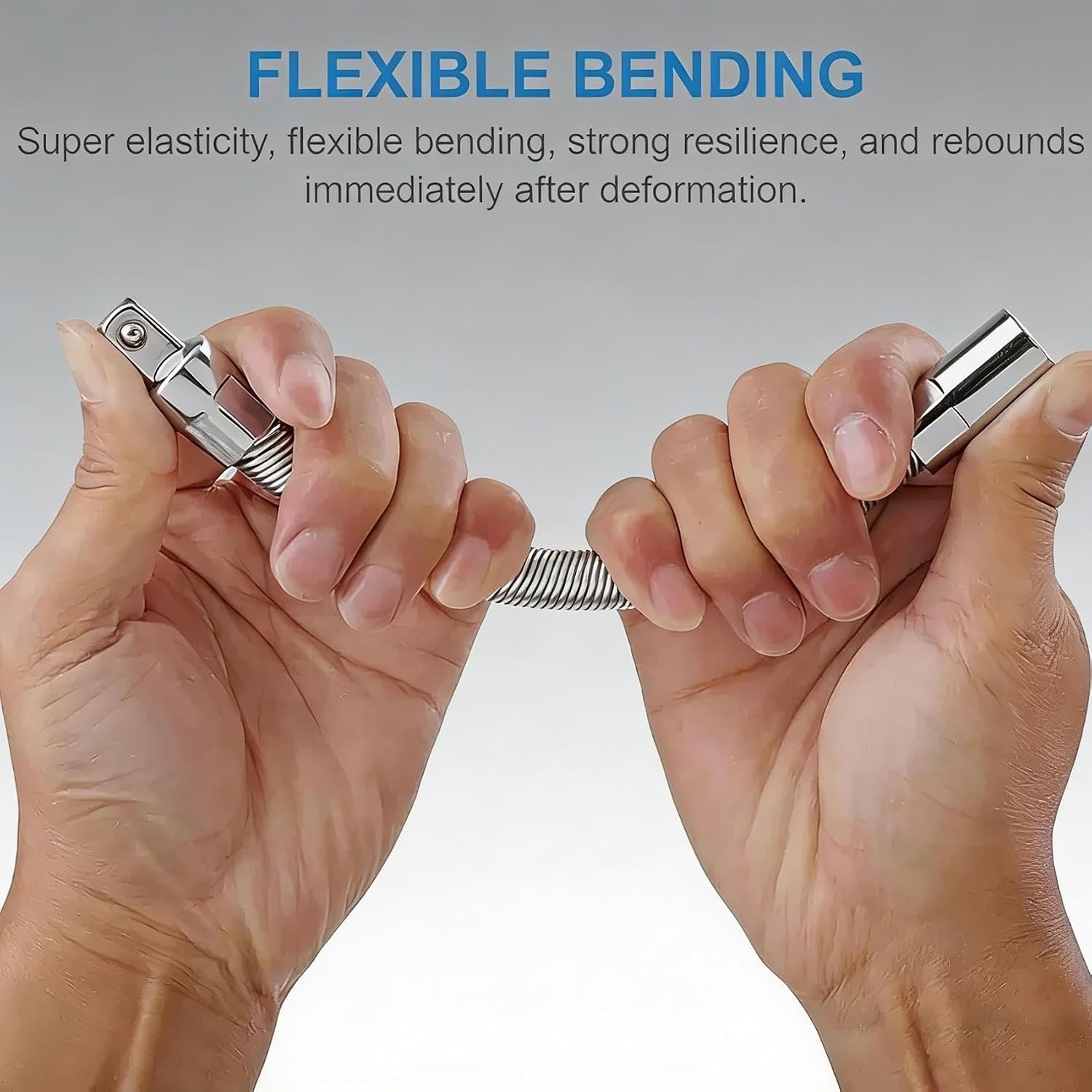 Flexible Socket Extension Rod Set, 1/4", 3/8", 1/2" Drive Adapter Kit