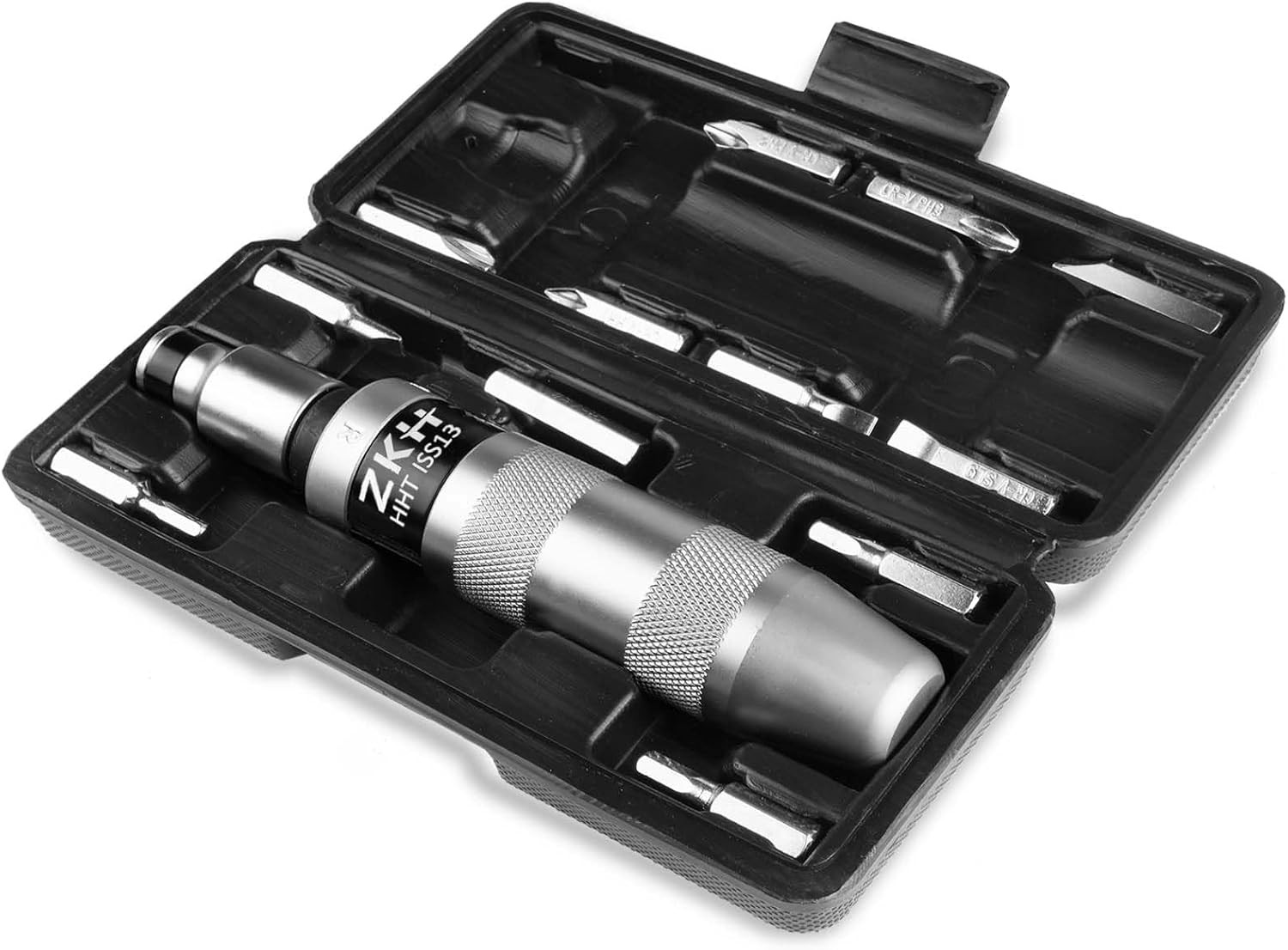 1/2" CR-V Hand Impact Screwdriver, Manual Reversible Impact Driver Includes 12-P