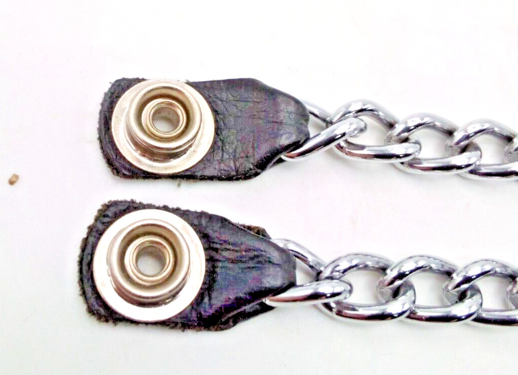 Pair Black ChromeL BUFFALO NICKEL vest extensions used