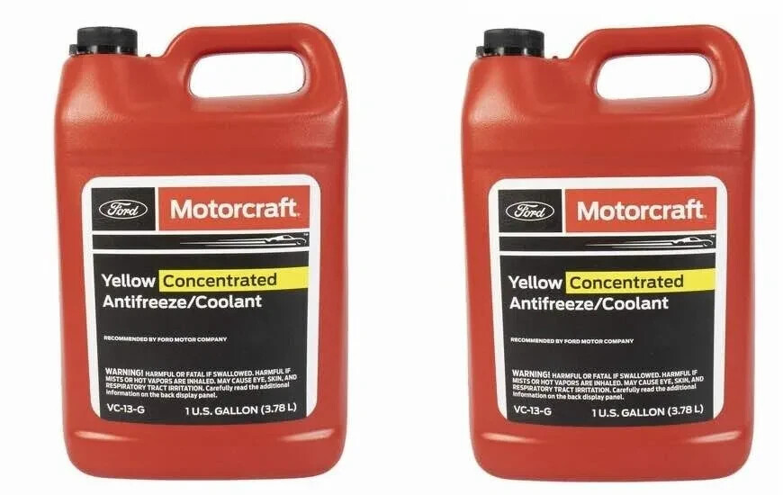 2 Gallons Engine Coolant Antifreeze Motorcraft Yellow Pre diluted 50/50 VC3DILB