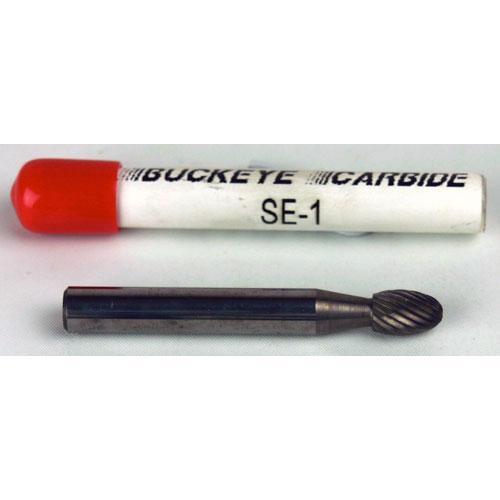 Carbide Burr (SE-1) Egg Shape - Single Cut - 1/4 x 1/4 x 3/8 x 2