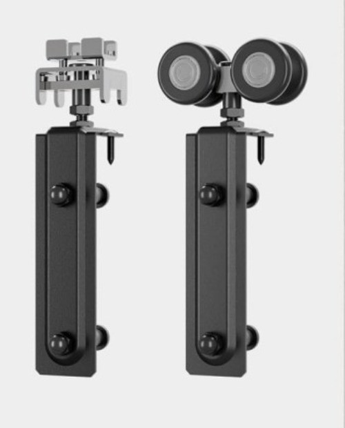 CCJH Box Rail Sliding Barn Door Hardware - only Roller & Accessory