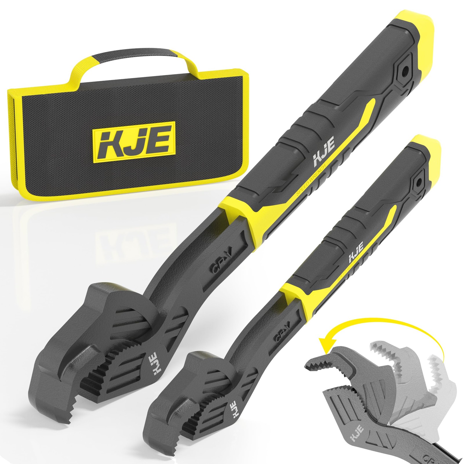 2PCS 8” and 12” self-adjusting pipe wrench set，Self Adjusting Wrenches, self-...