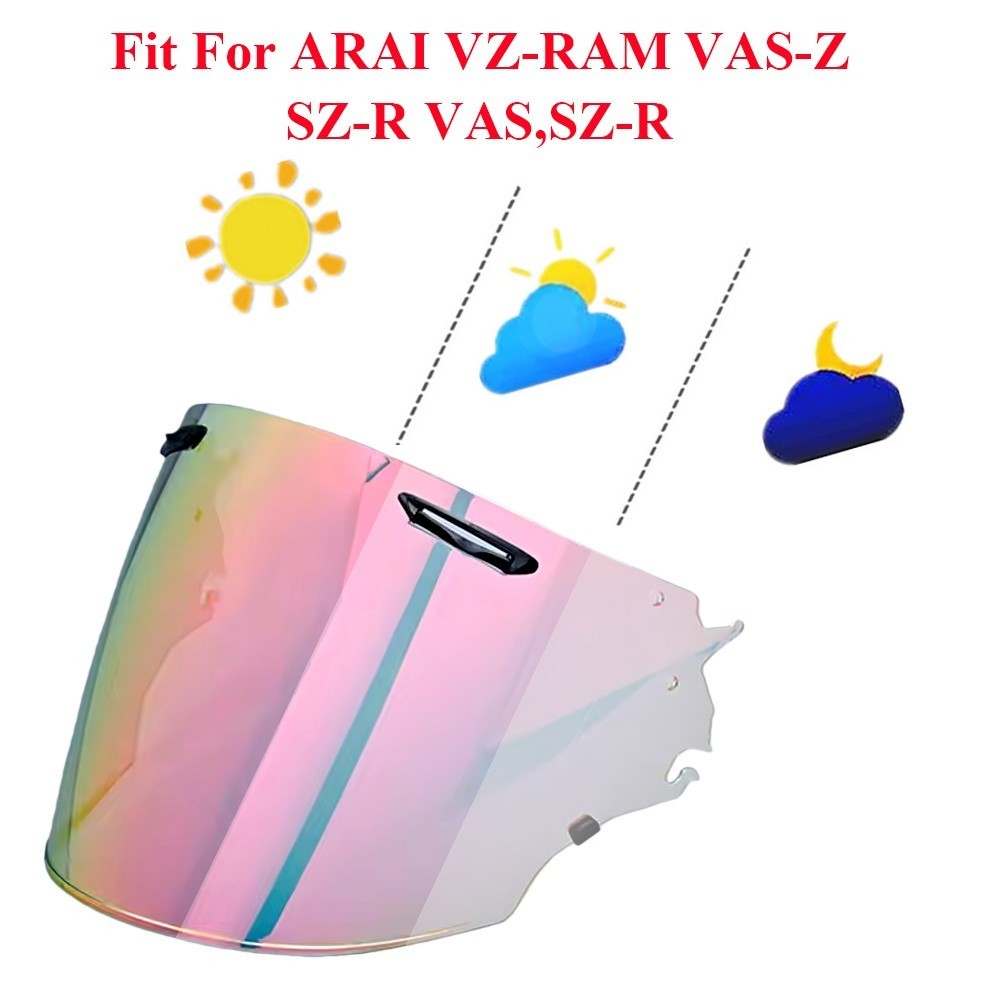 Photochromic Red Visor For Arai VZ-RAM/VAS-Z/RAM-X/SZ-R VAS/SZ-R EVO Helmet Lens
