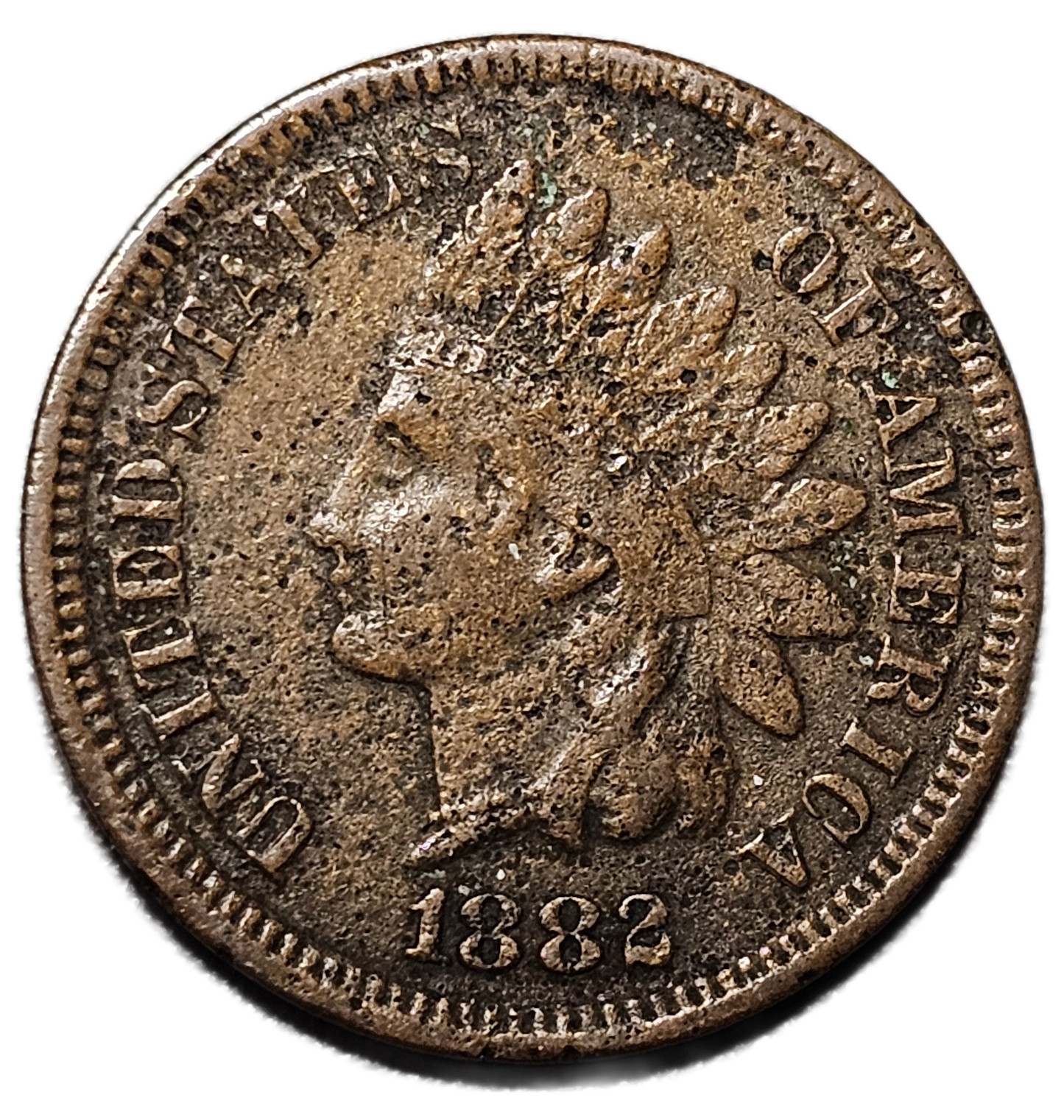 1882 INDIAN CENT VERY FINE FREE USA SHIPPING