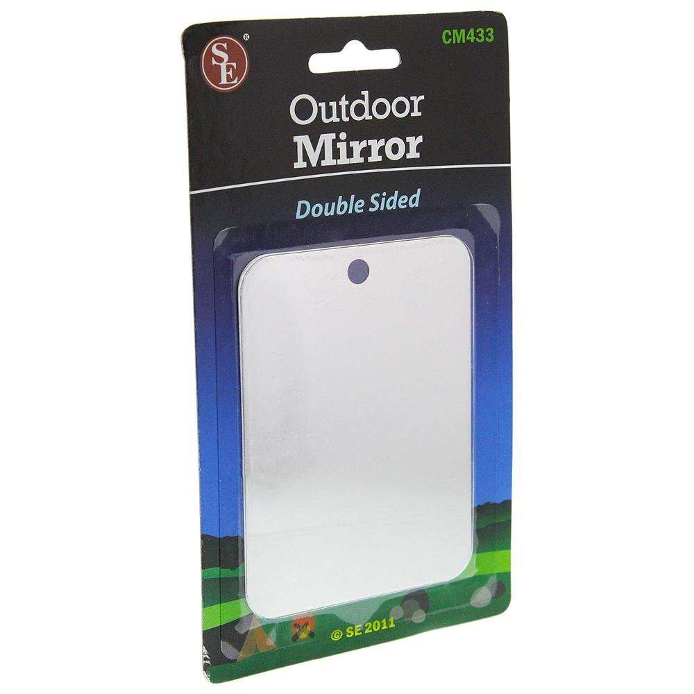 New Double Sided  Mirror Outdoor  Emergency Camping Stainless Steel #CM433