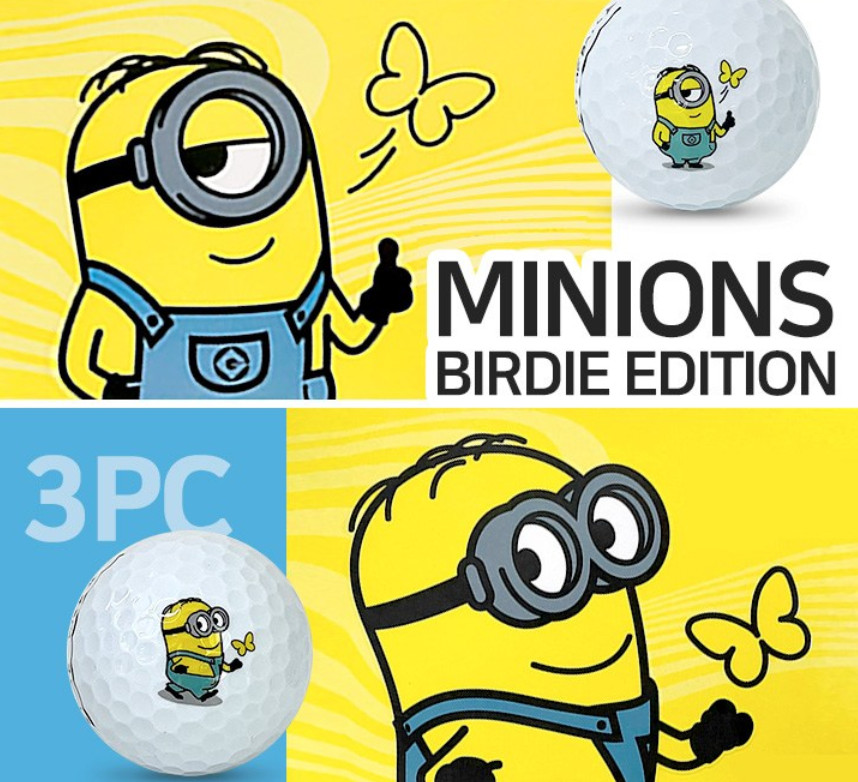 Three Minions Urethane Golf Balls 3 Piece Dozen Choose Bob/Dave/Stuart.
