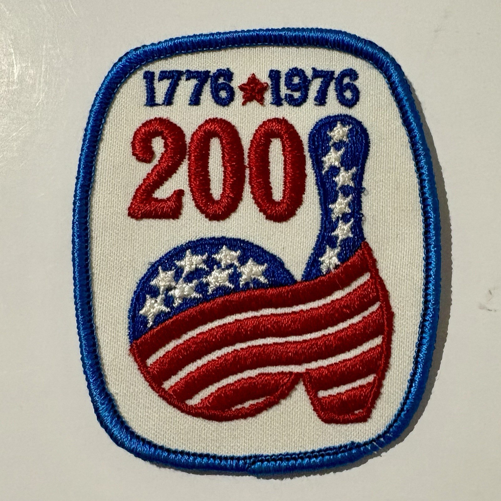 Vintage 1976 United States Patriotic Bicentennial Patch 200 Game Bowling USA