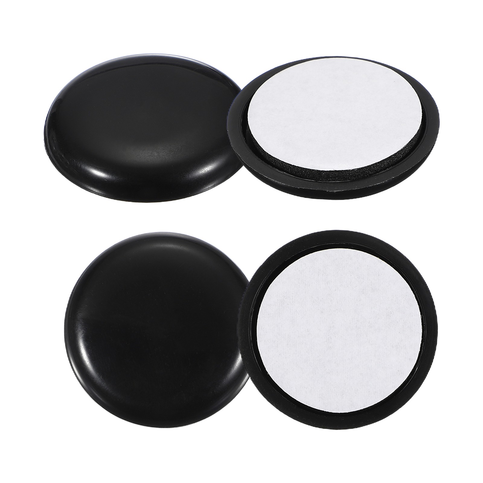 4Pcs Plastic Furniture Sliders 1.1" Self-Adhesive Furniture Protectors, Black