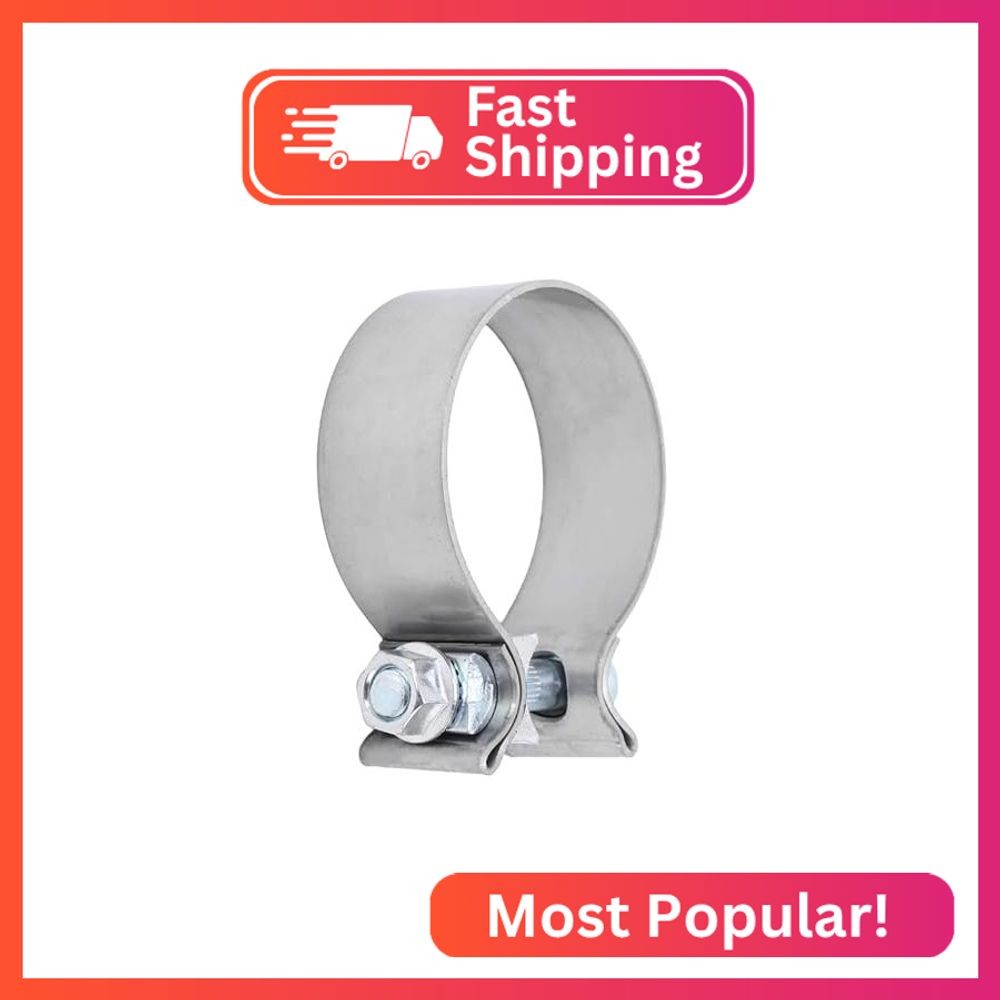 bylikeho Stainless Steel Exhaust Clamp, Narrow Band Muffler Seal,Car Accessories