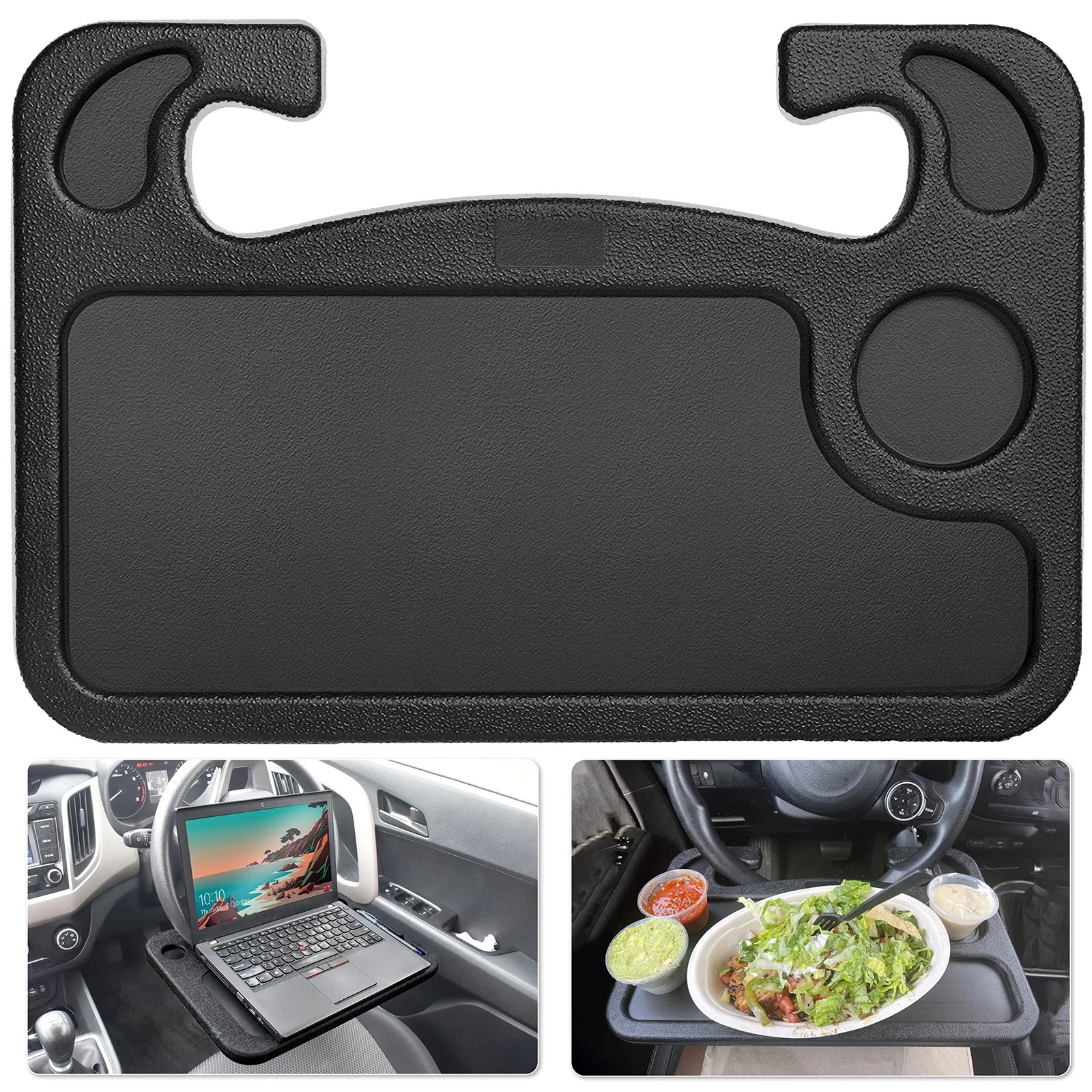 2 in 1 Car Steering Wheel Tray Car Lap Desk for Convenient Working