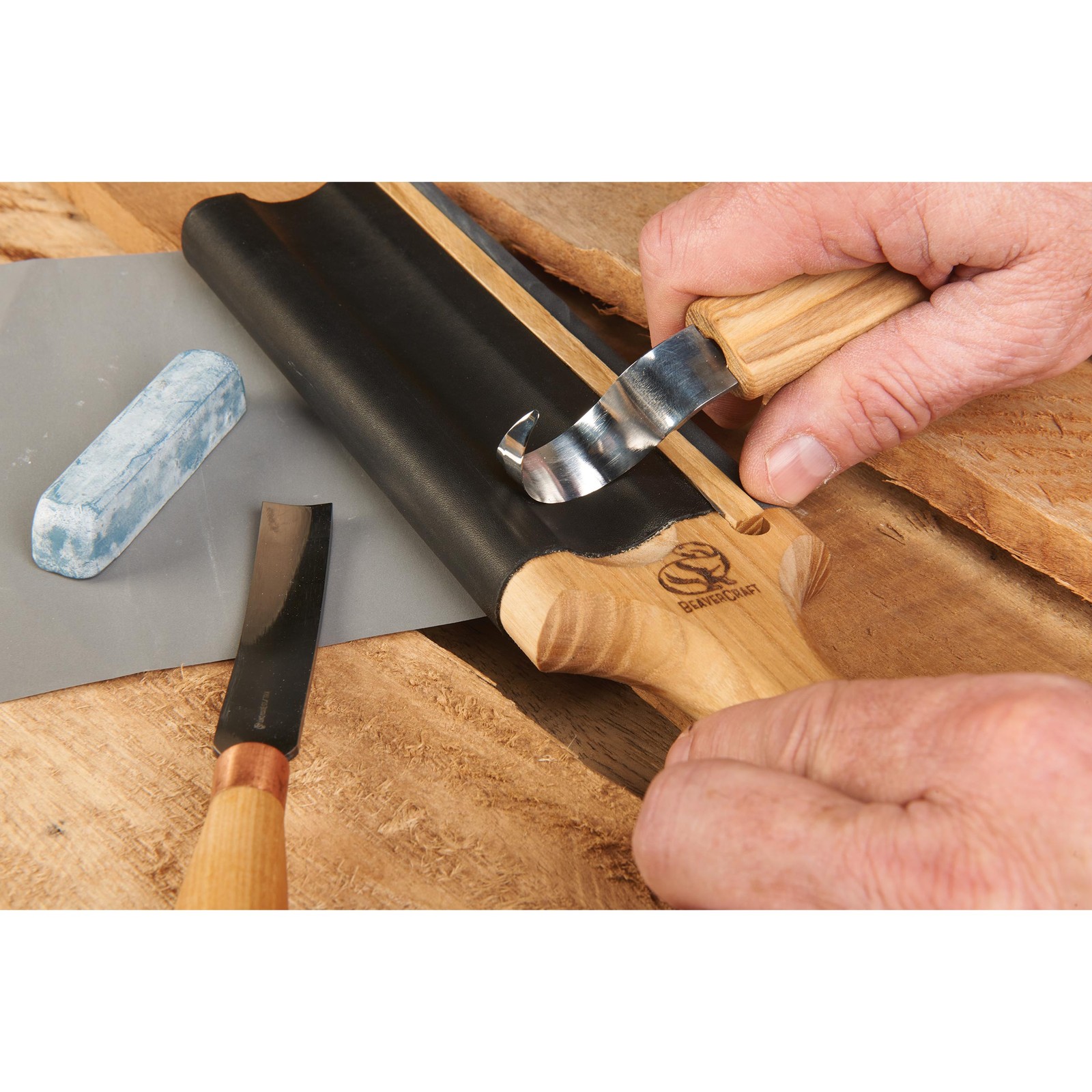 BeaverCraft Hook Knife Strop