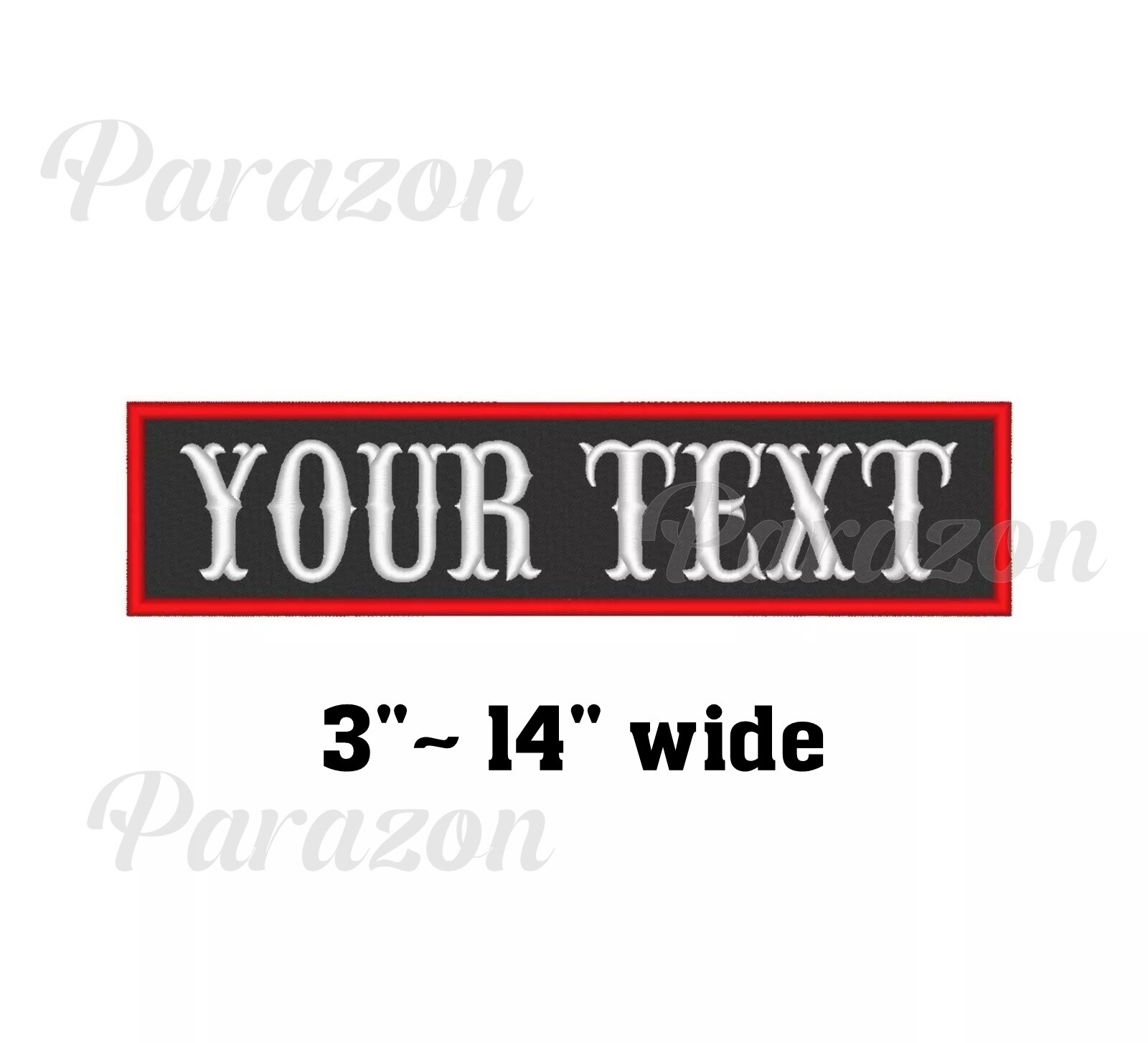 Custom Embroidered Patch -Rocker Name Tag Motorcycle Biker Sew on Patch 3" ~ 14"