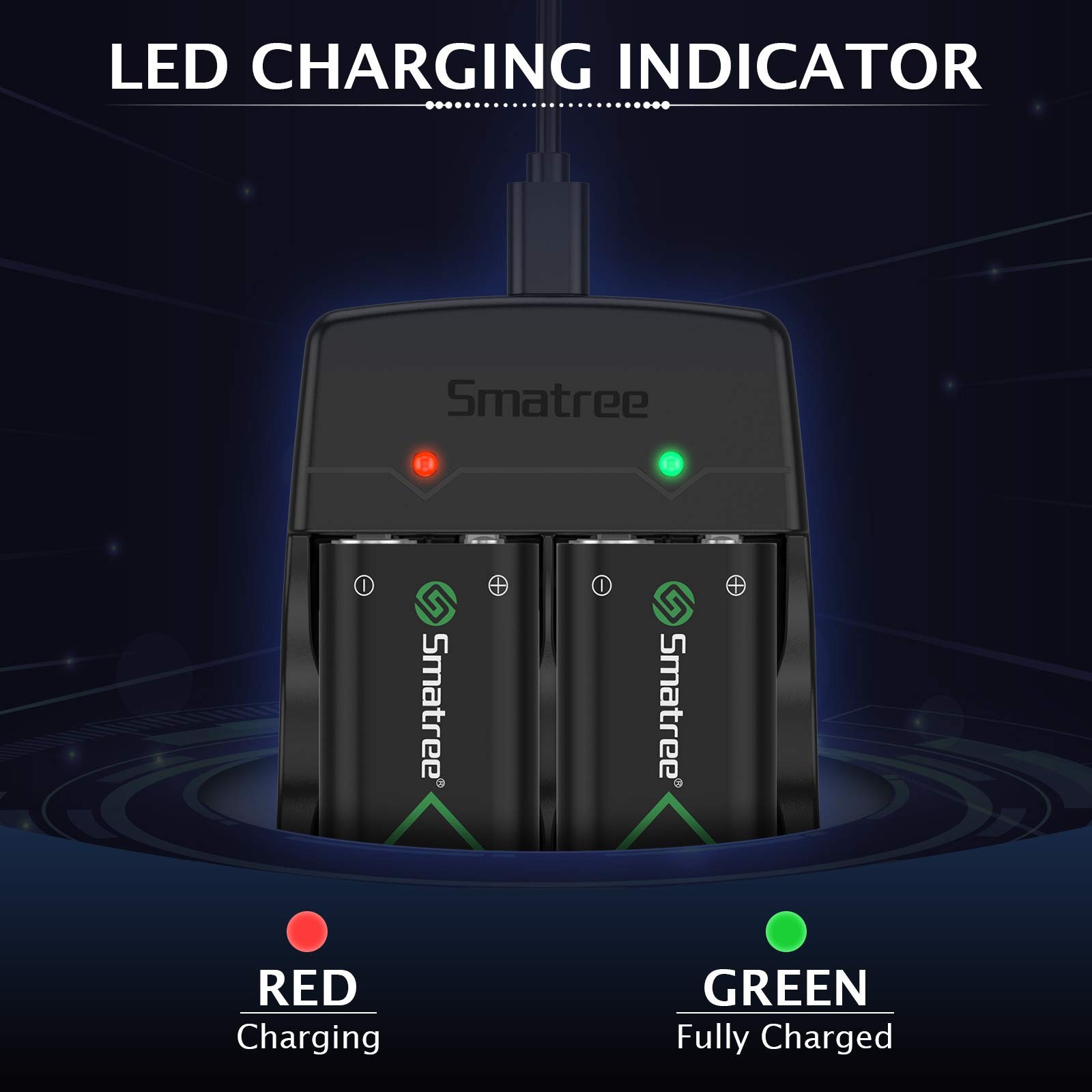 Smatree Controller Battery Compatible for with Mini Charger, Black