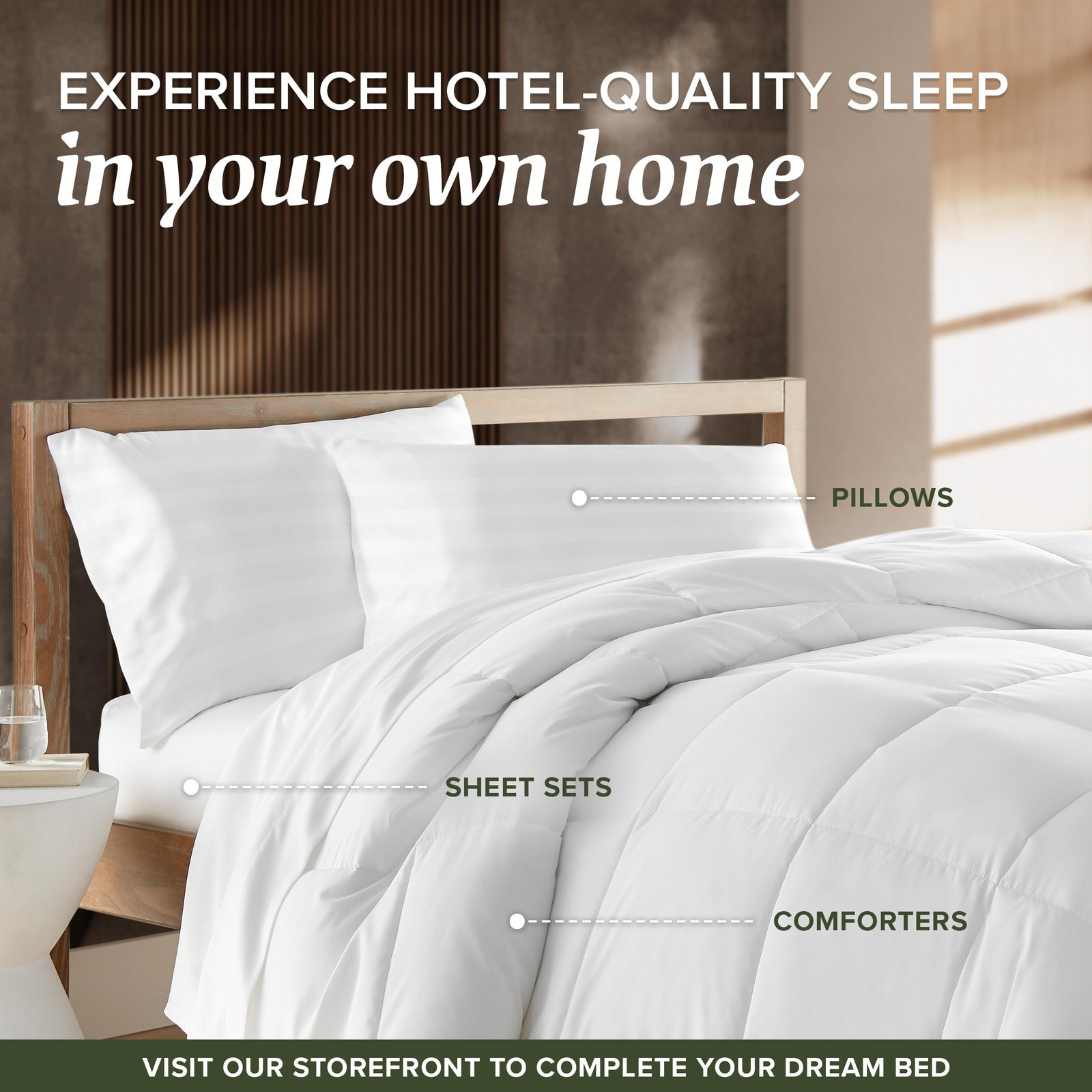 Beckham Hotel Collection Twin Size Hybrid Mattress Pad (Extra Twin, White