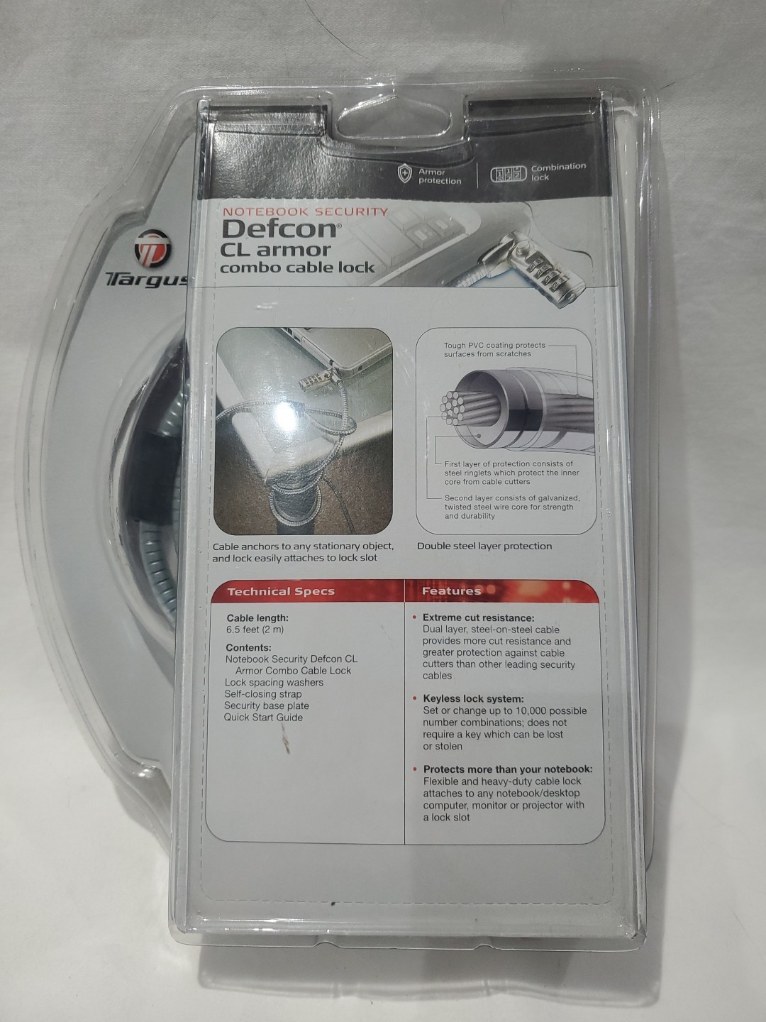 Targus Defcon CL Armor Combo Cable Lock