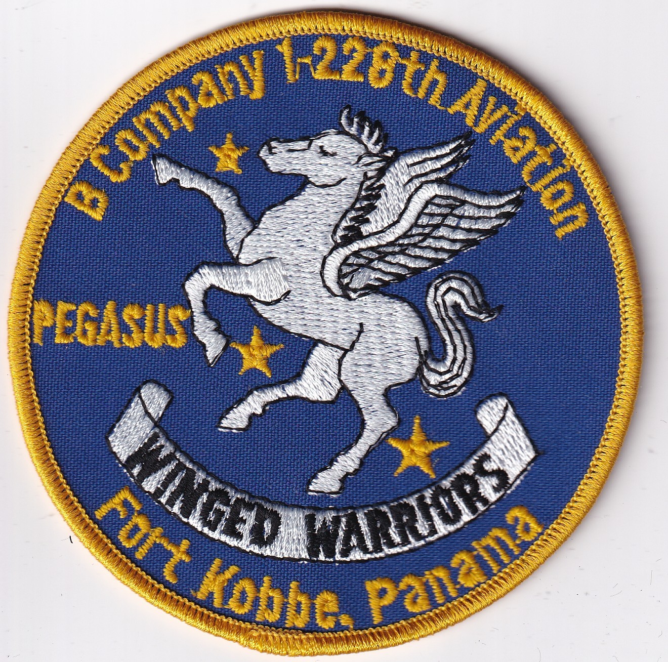 B Co 1-228th Aviation Win Warriors Fort Kobbe Panama made US Army Aviation patch